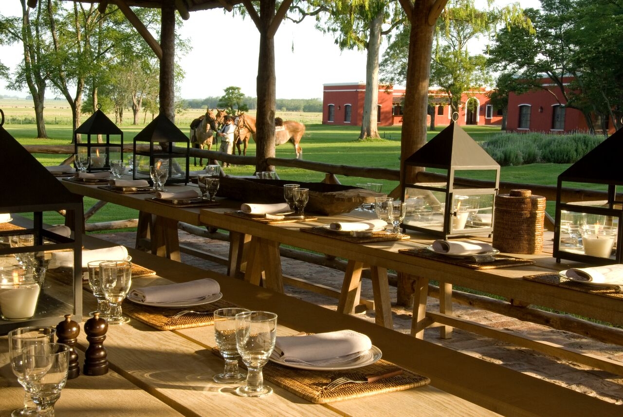 Dining at Estancia La Bamba de Areco in Argentina