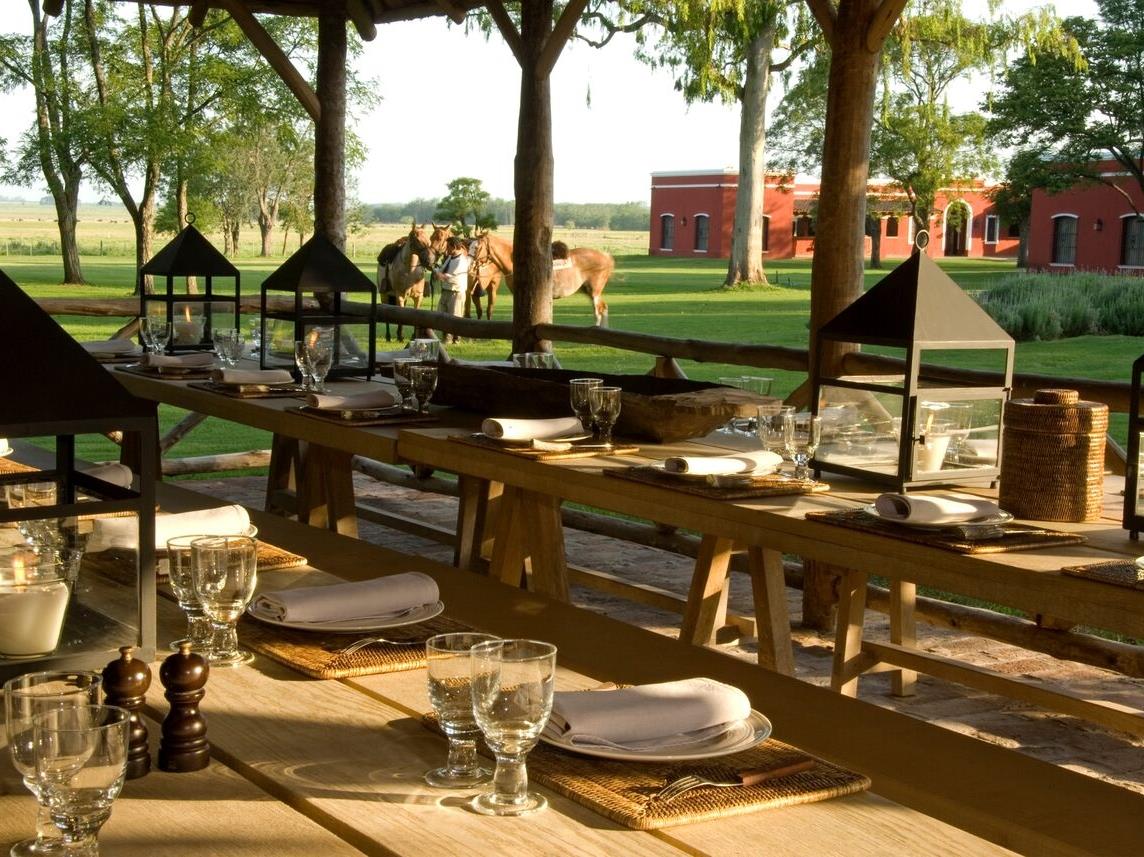 Dining at Estancia La Bamba de Areco in Argentina