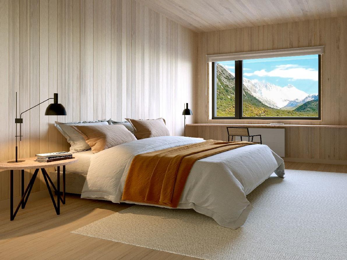 A guest room at Explora El Chalten in Patagonia Argentina