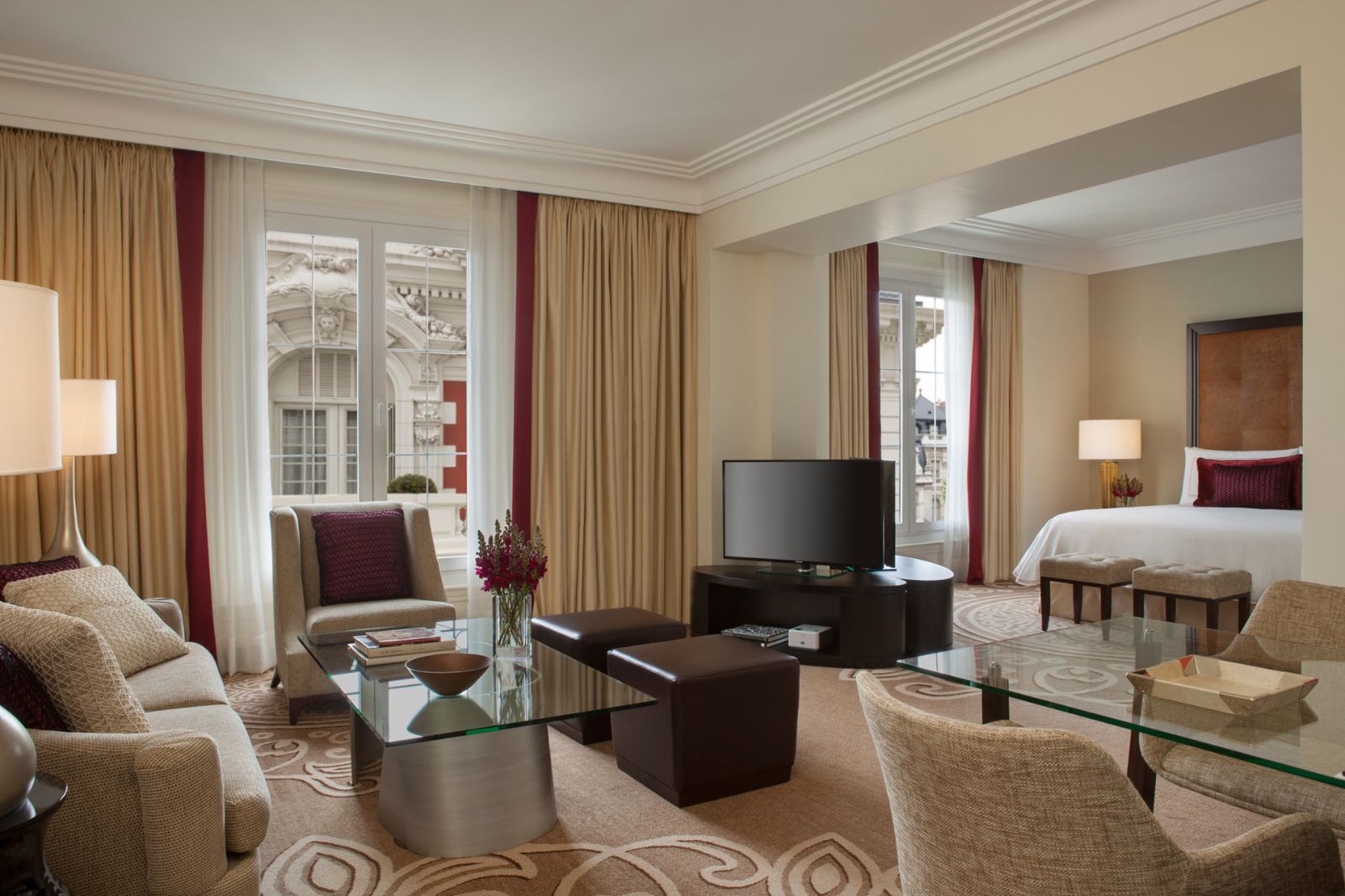 Large guest suite living area at Four Seasons Buenos Aires in Argentina