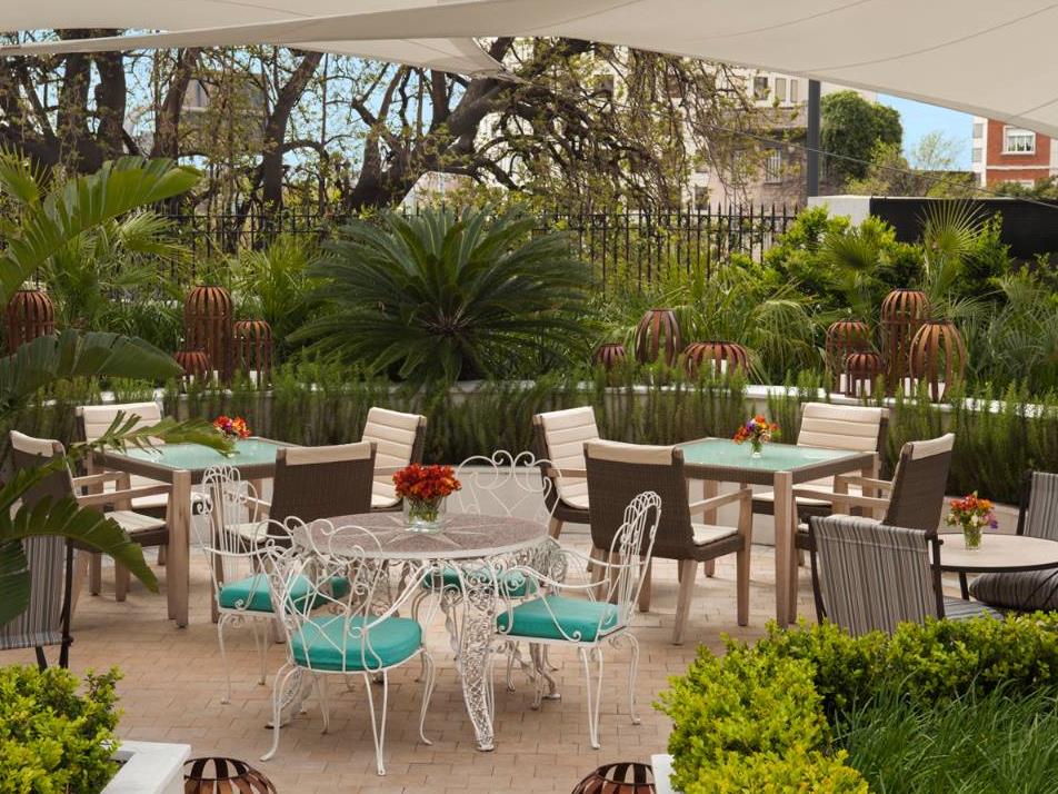 Outdoor dining at the Four Seasons hotel in Recoleta Buenos Aires