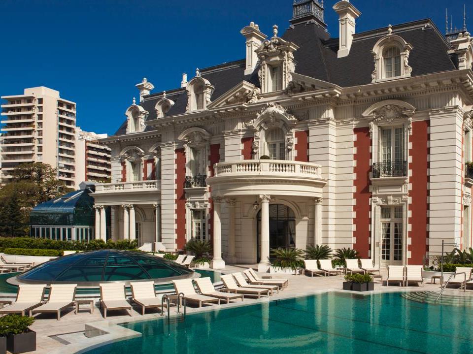 Outdoor swimming pool at the Four Seasons hotel in Recoleta Buenos Aires