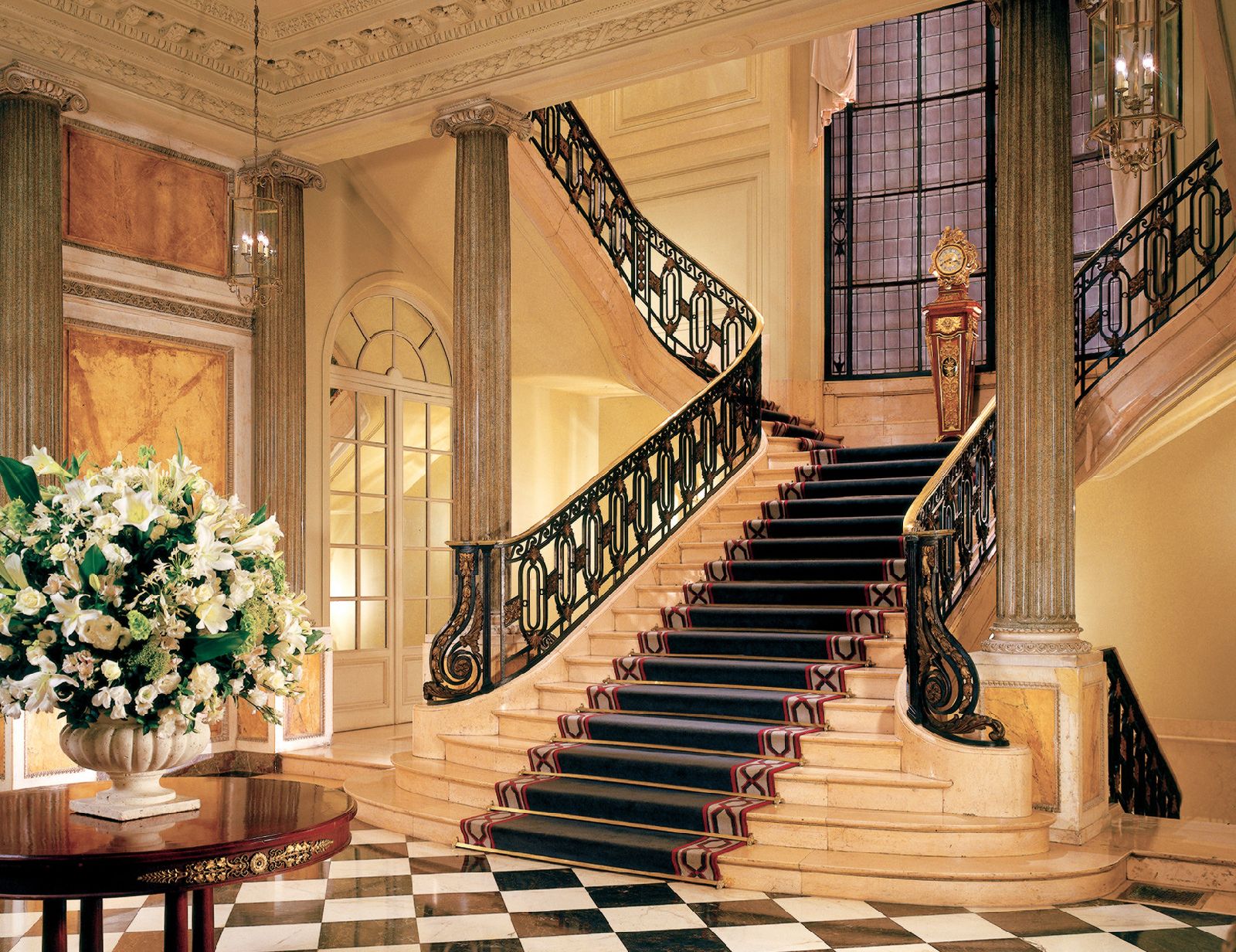 Grand staircase in the Four Seasons hotel in Recoleta Buenos Aires