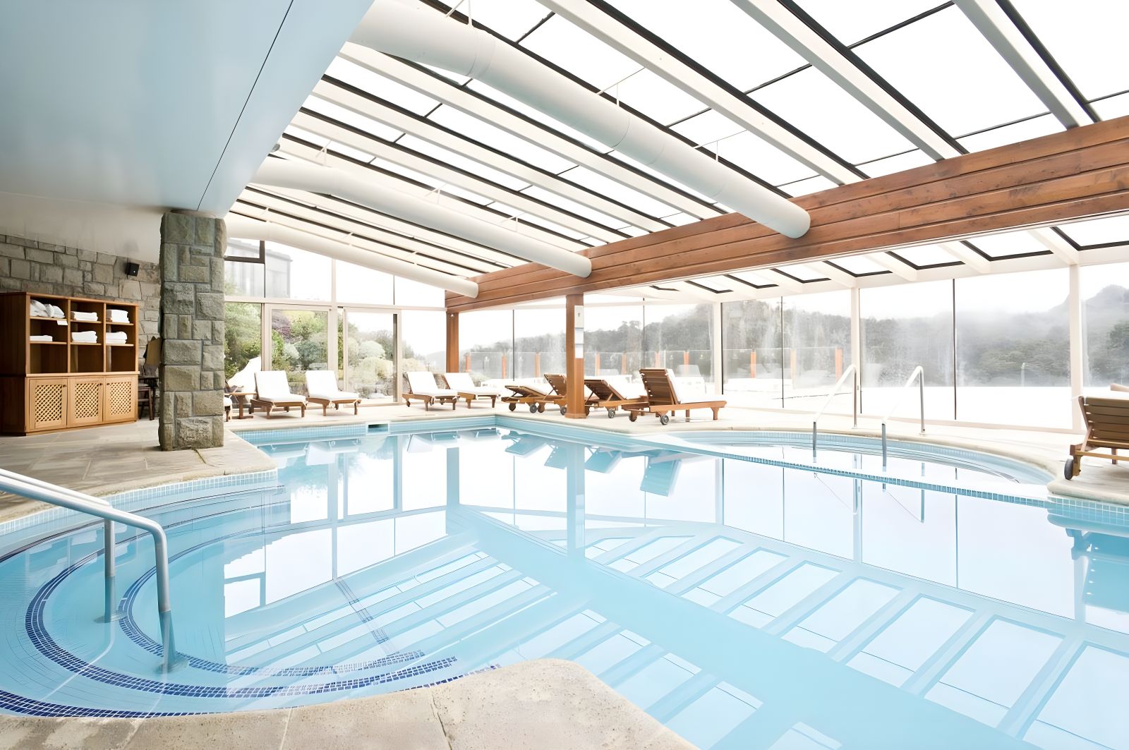 Indoor swimming pool at Llao Llao resort in Argentina