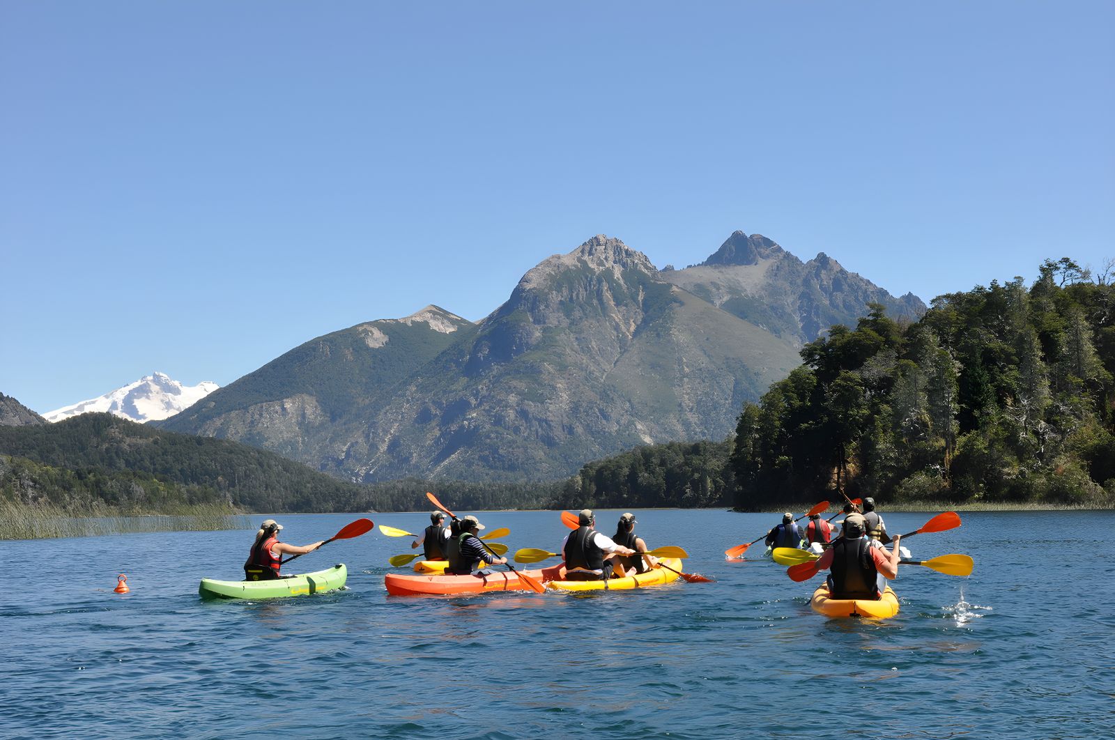 Lake kayaking on the grounds of Llao Llao resort in Argentina