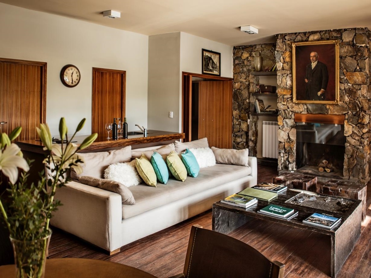 Lounge at Cavas Wine Lodge in Argentina