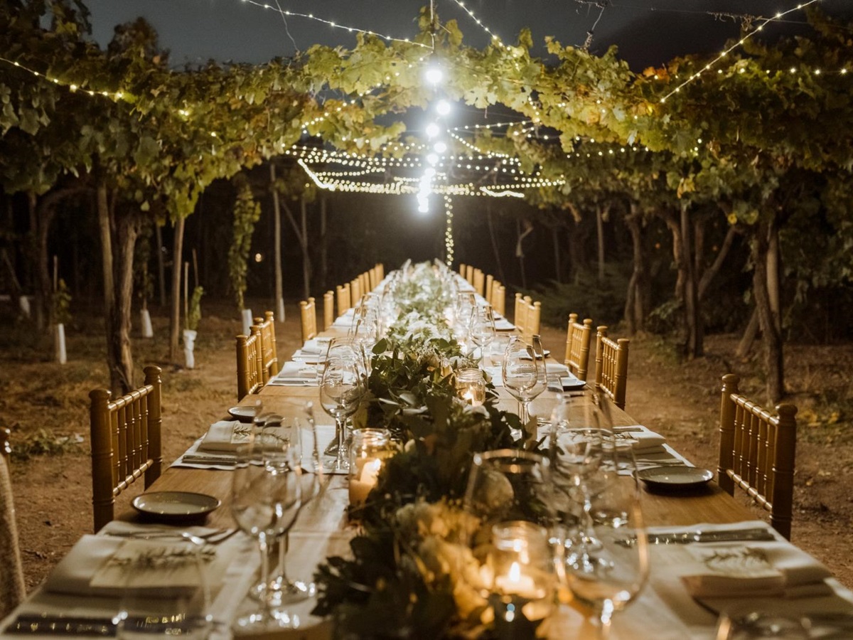 Outdoor Dining at Cavas Wine Lodge in Argentina
