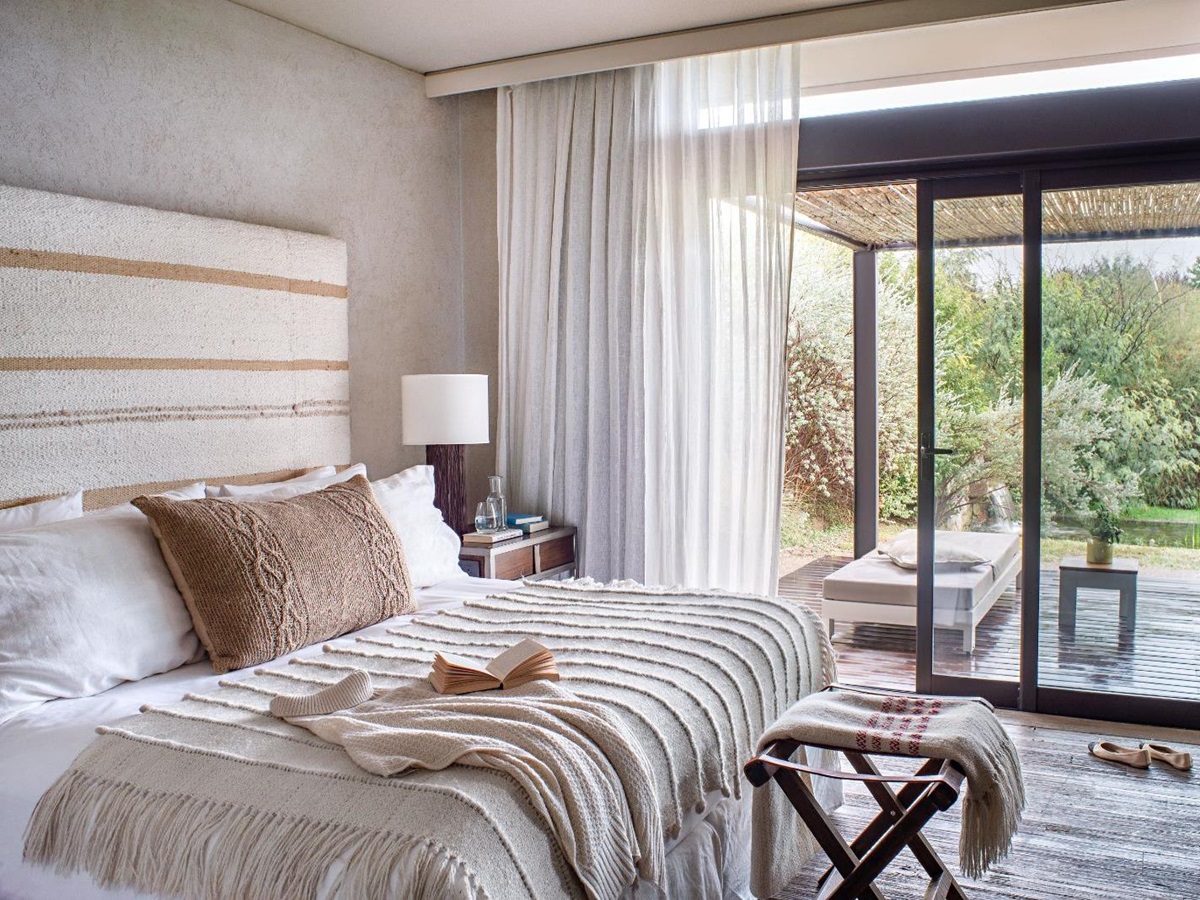 One bed villa bedroom at The Vines Resort & Spa in Argentina's Uco Valley