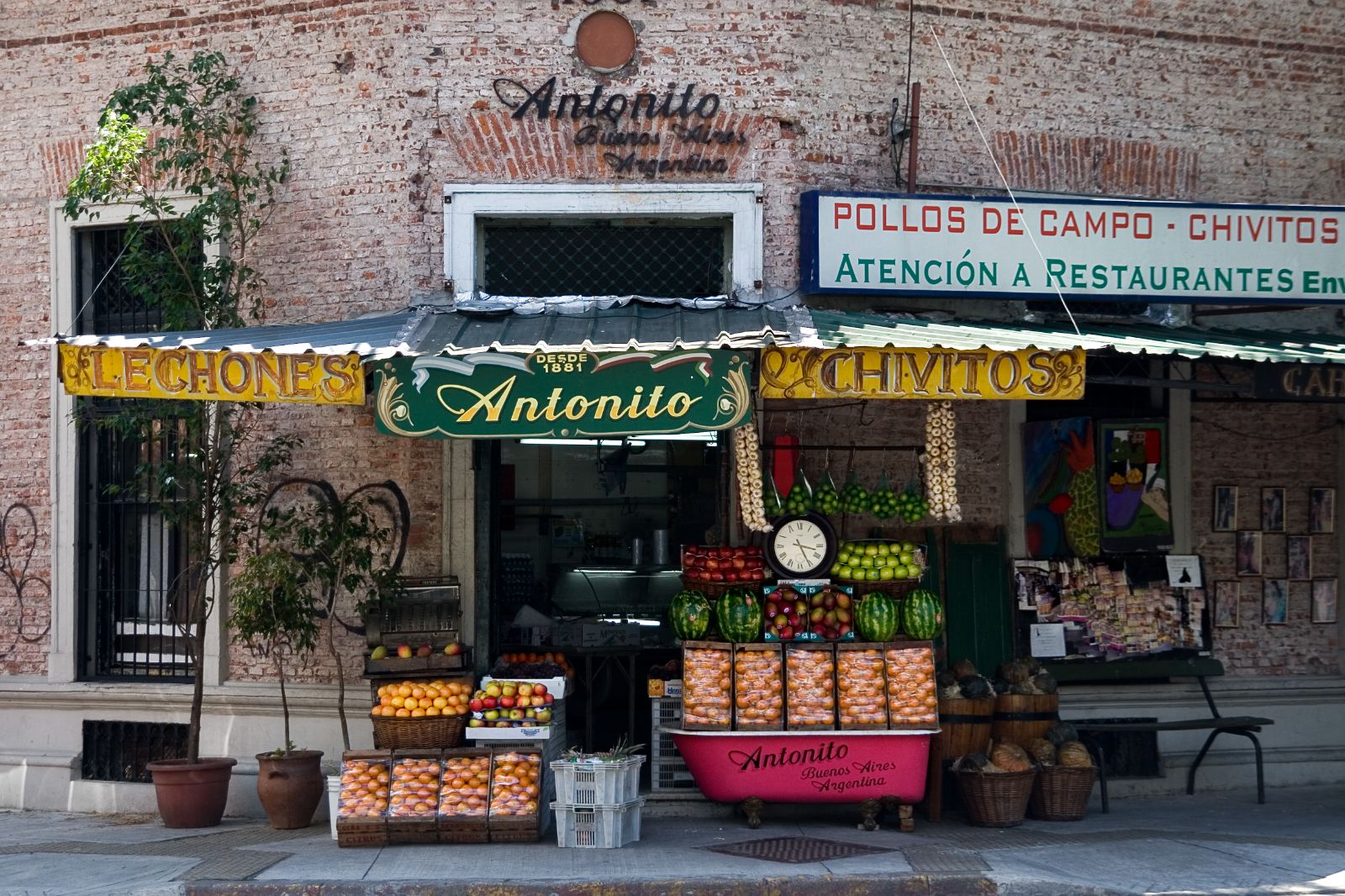 Local shop selling fruit in Buenos Aires, Argentina