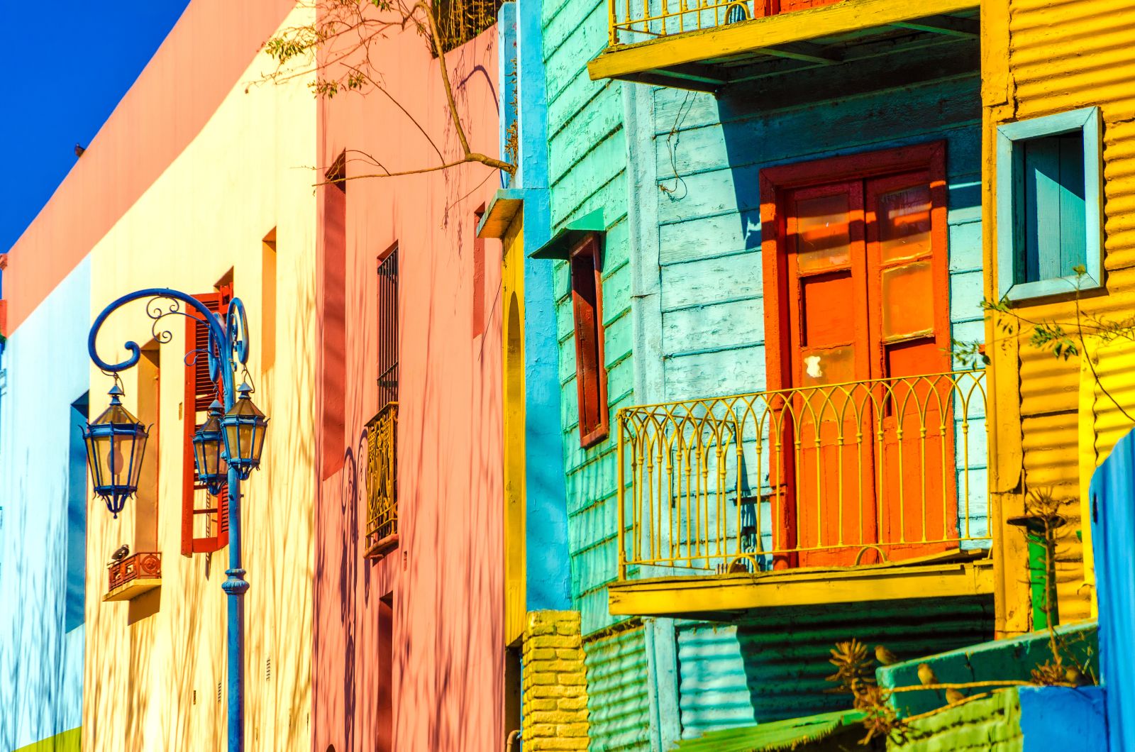 The colourful tin houses of La Boca in Buenos Aires Argentina