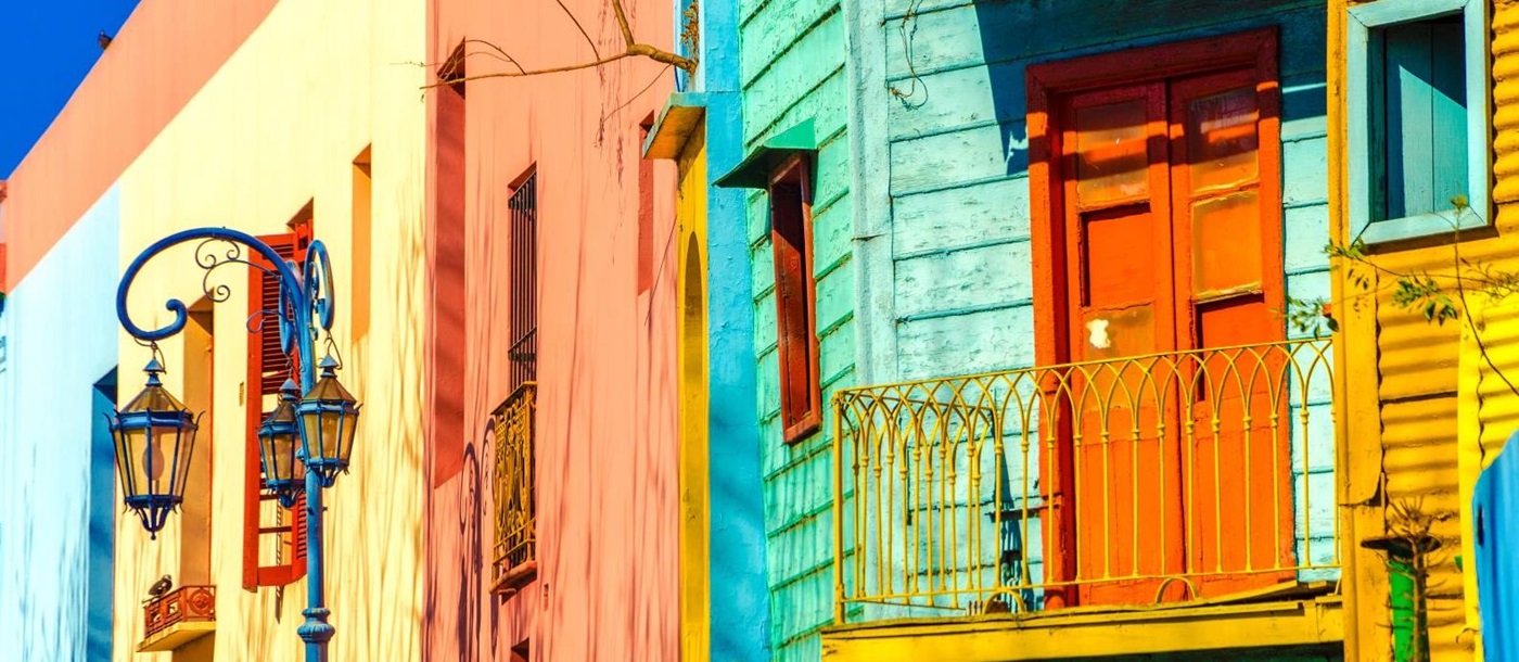 The colourful tin houses of La Boca in Buenos Aires Argentina