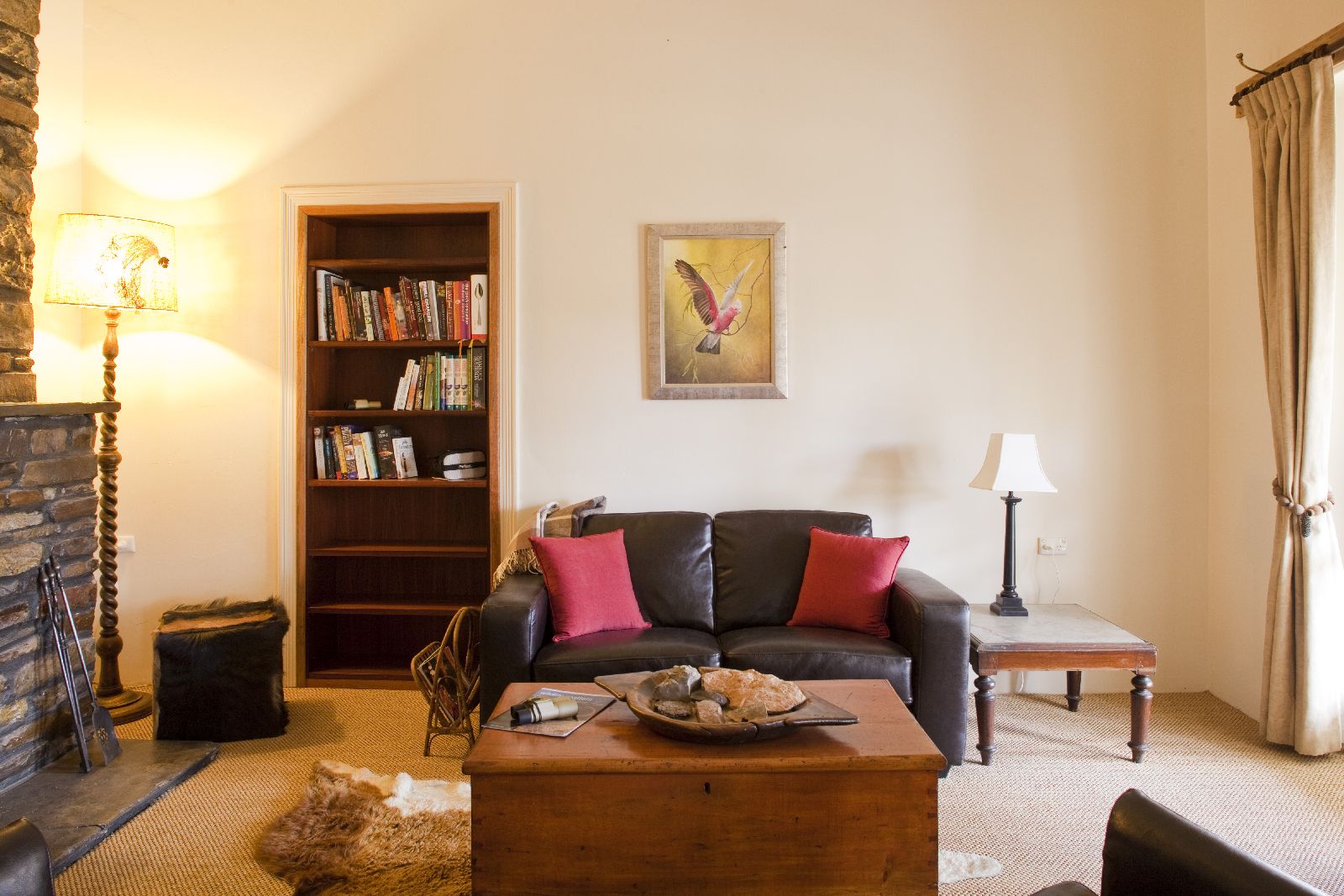 Comfortable guest lounge at Arkaba Homestead in Australia