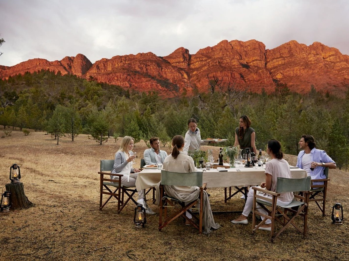 Gourmet dining in the bush at Arkaba Homestead in Australia