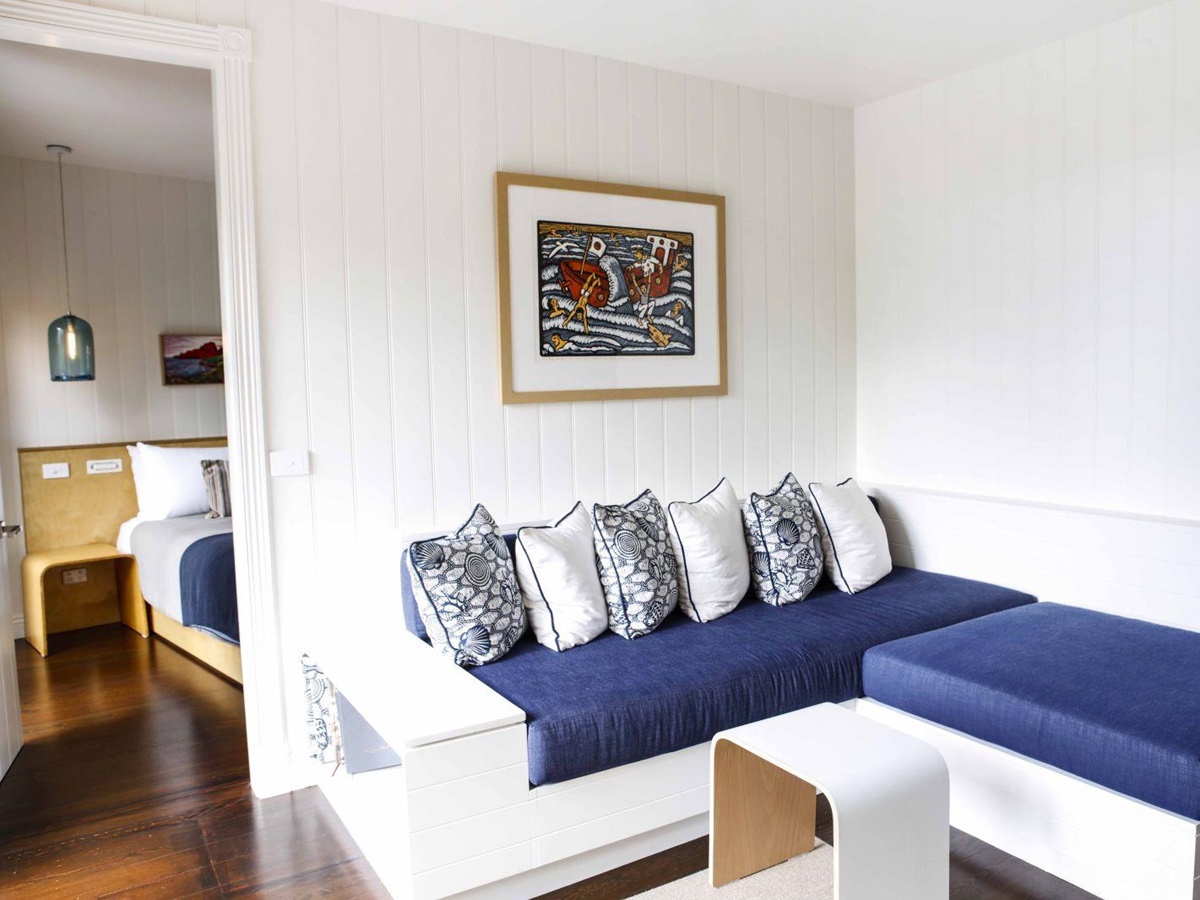 Sitting area in a suite at Capella Lodge in Australia