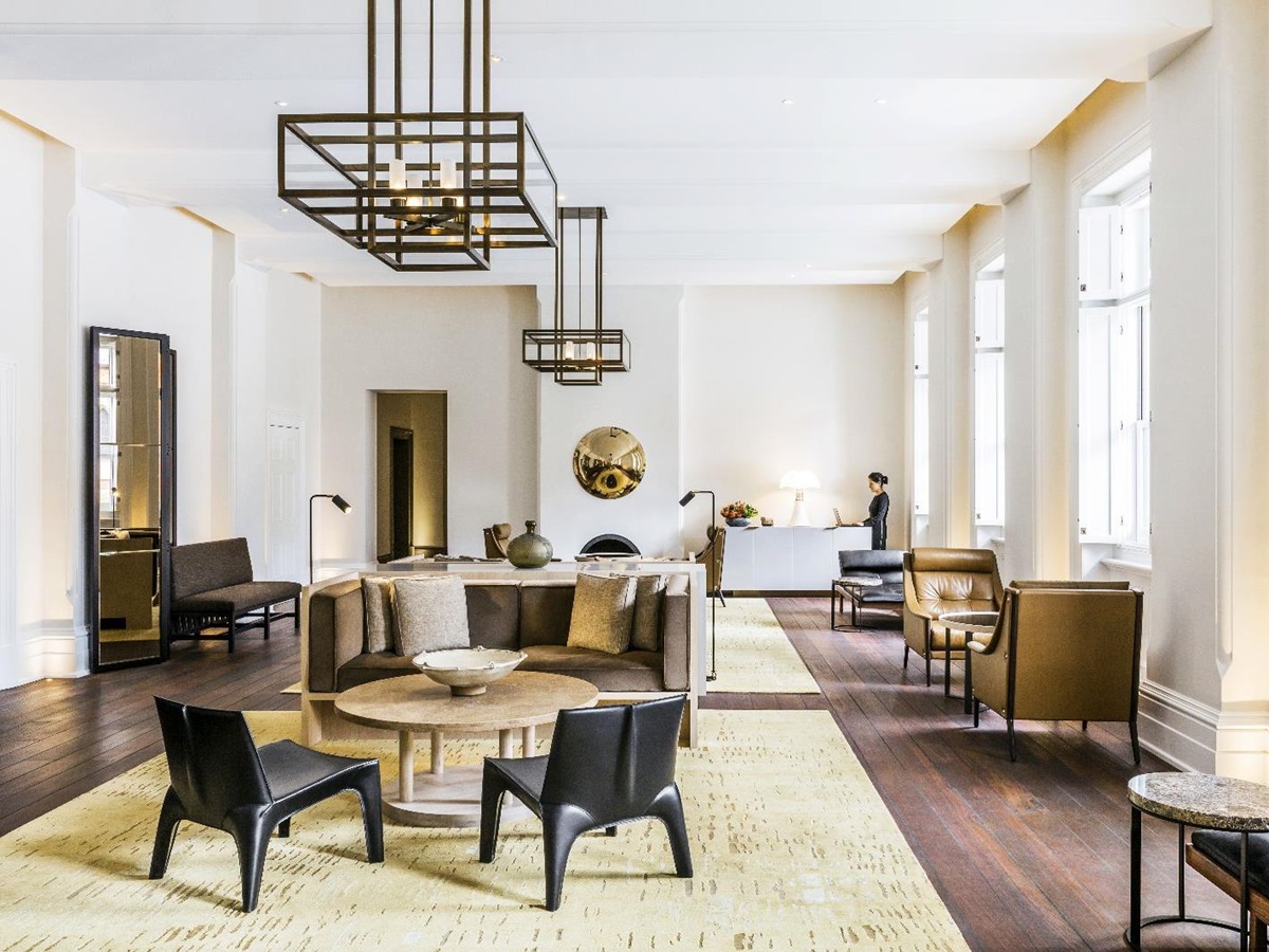 Lobby of COMO The Treasury hotel in Perth Australia