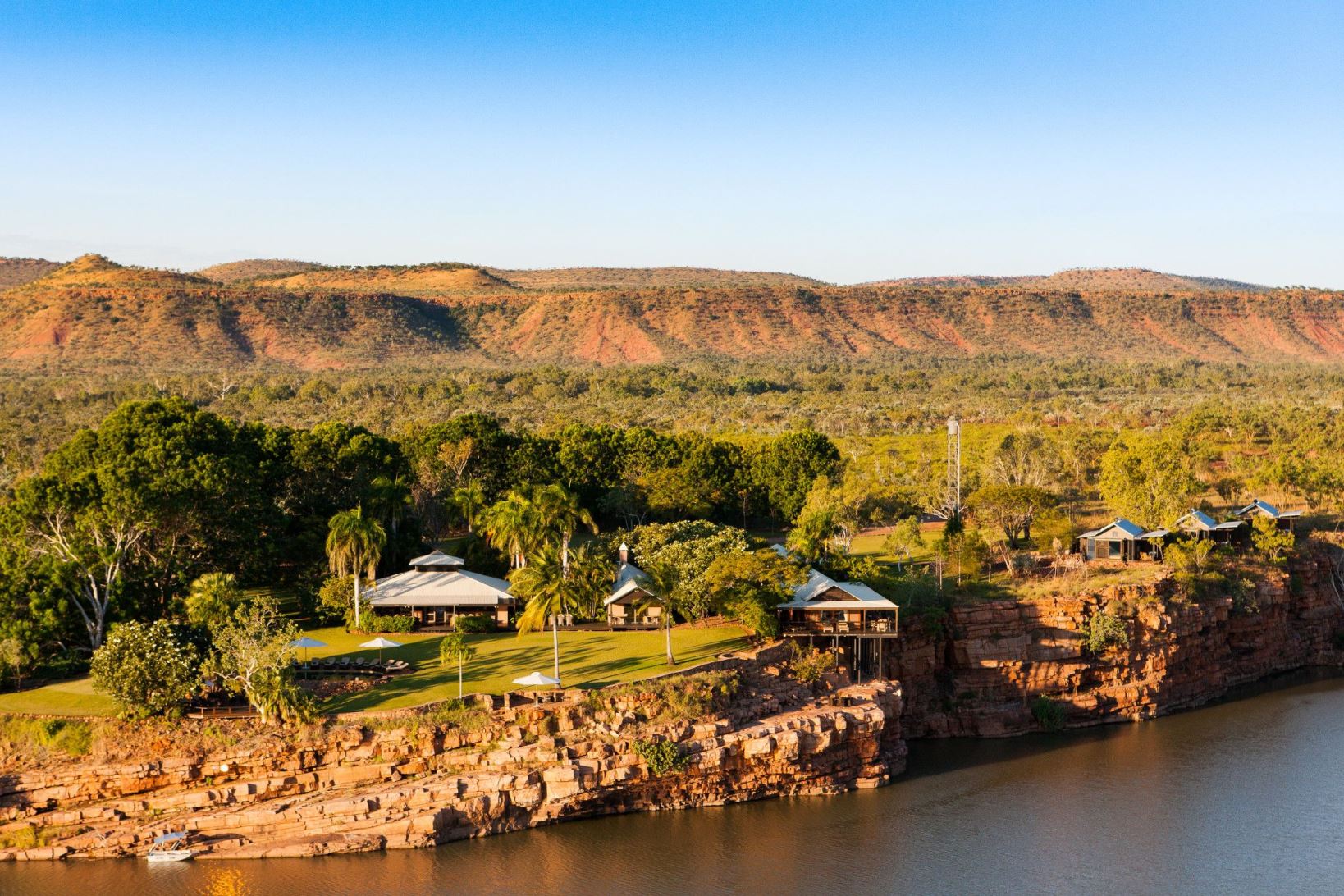 Aerial view of El Questro Homestead