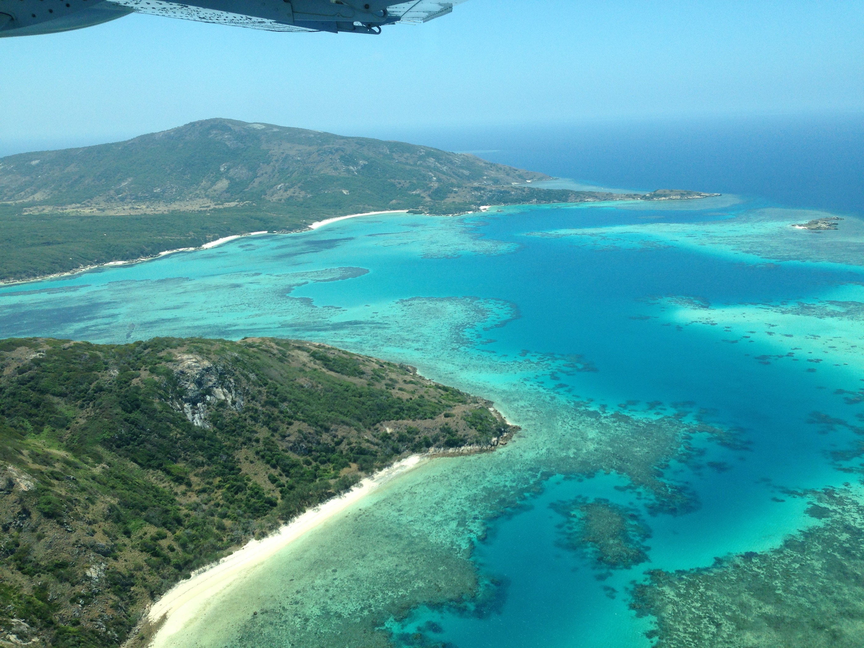 An aerial view of Lizard Island