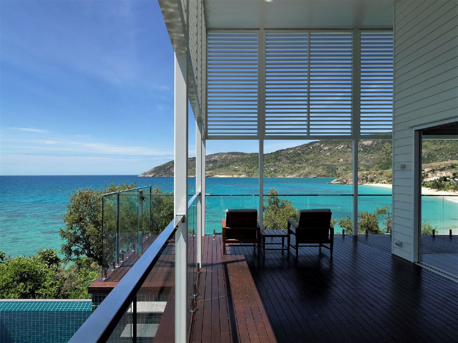 Ocean views from a villa deck at Lizard Island Resort on Australia's Great Barrier Reef