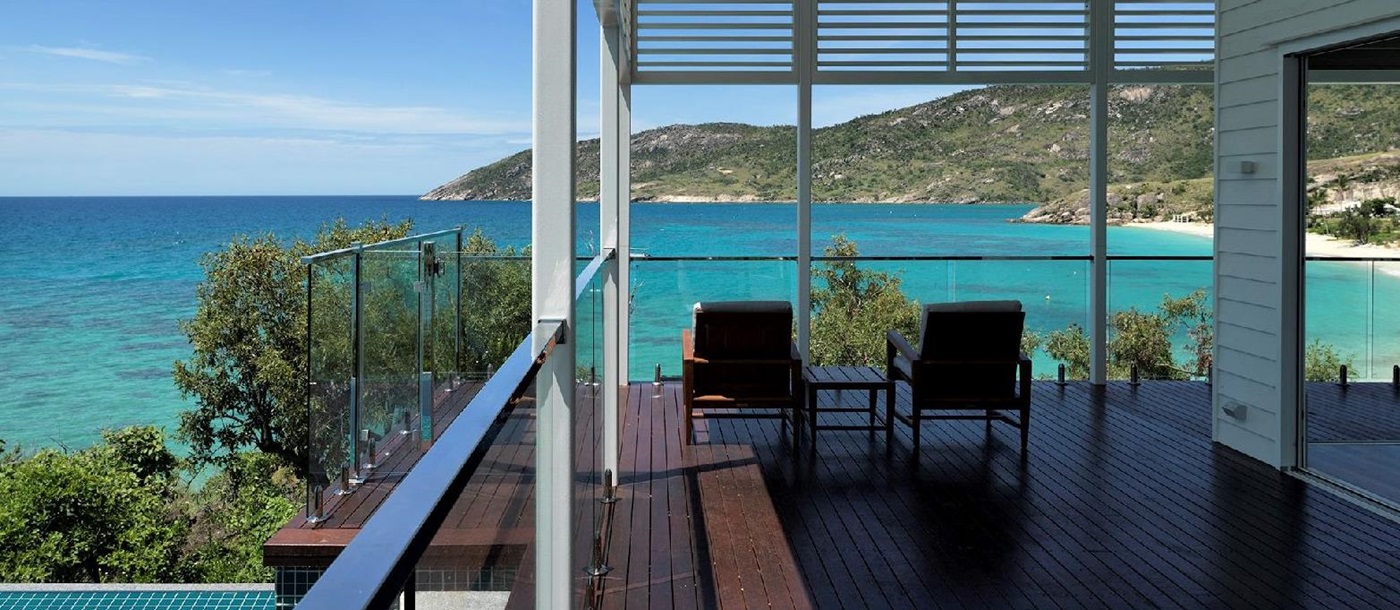 Ocean views from a villa deck at Lizard Island Resort on Australia's Great Barrier Reef