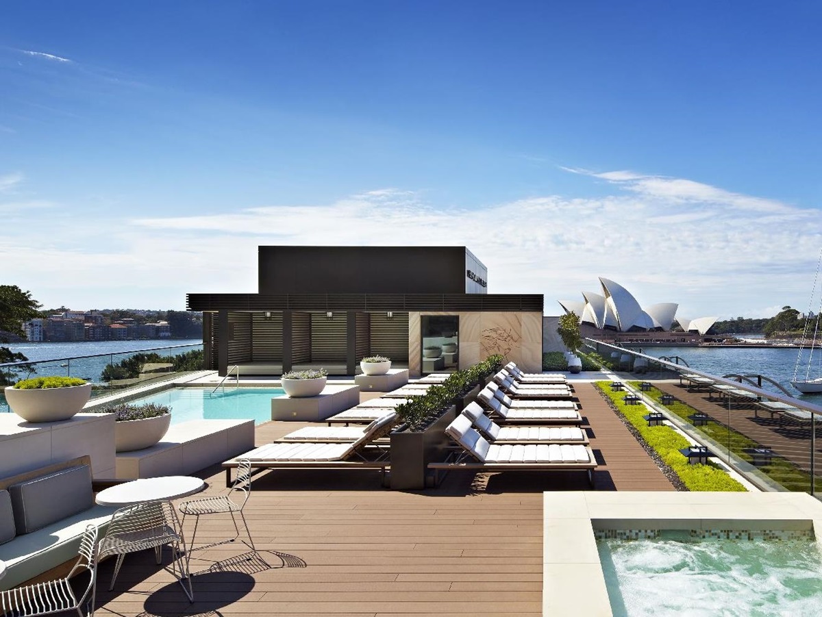 Opera House view from the rooftop pool at the Park Hyatt Sydney