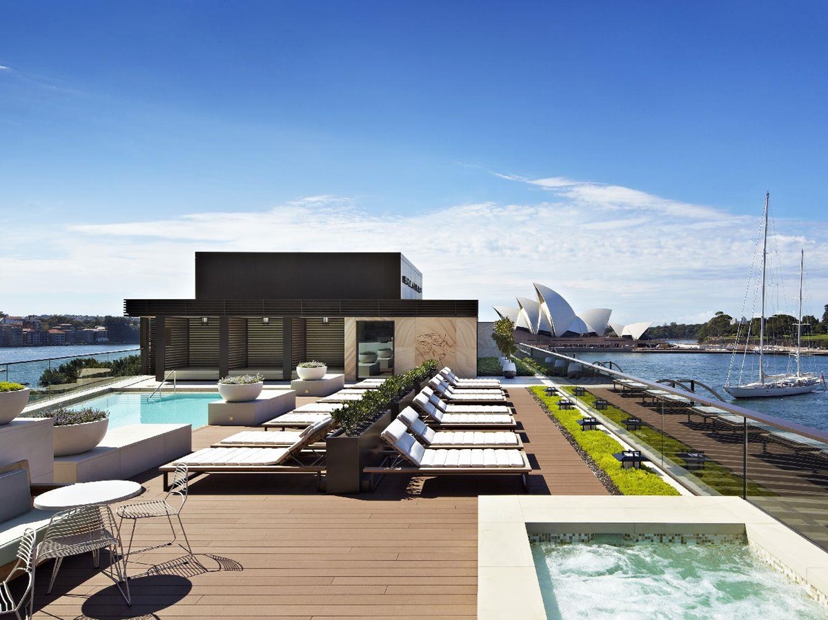 Opera House view from the rooftop pool at the Park Hyatt Sydney