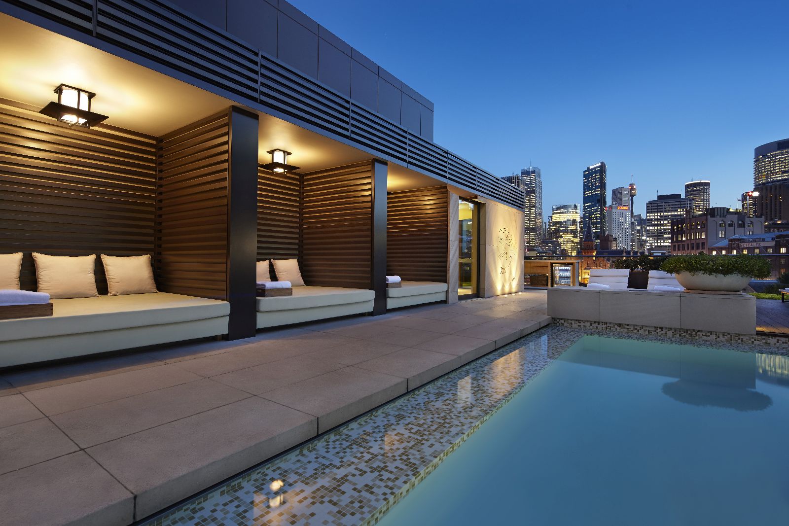 The rooftop pool at the Park Hyatt Sydney in Australia