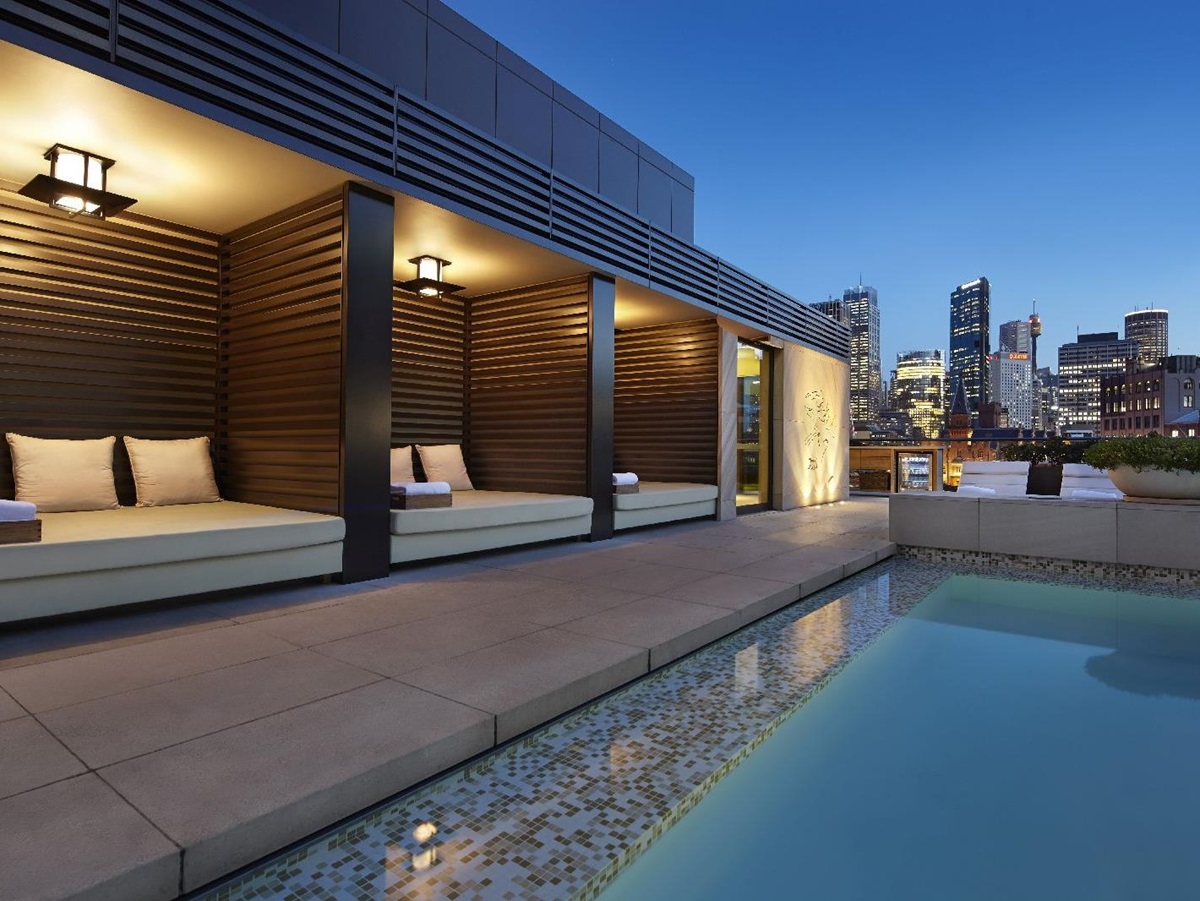 The rooftop pool at the Park Hyatt Sydney in Australia