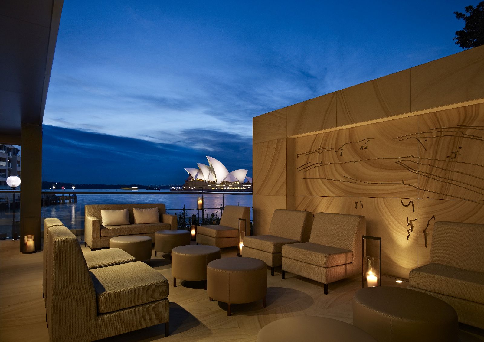 View of the Opera House by night at the Park Hyatt Sydney