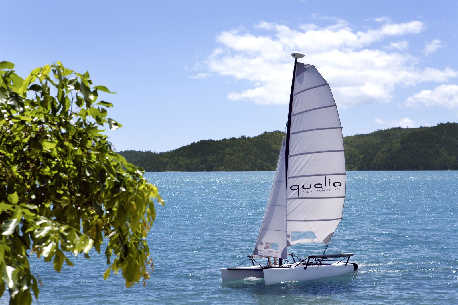 Catamaran watersports on the Great Barrier Reef at luxury lodge Qualia in Australia