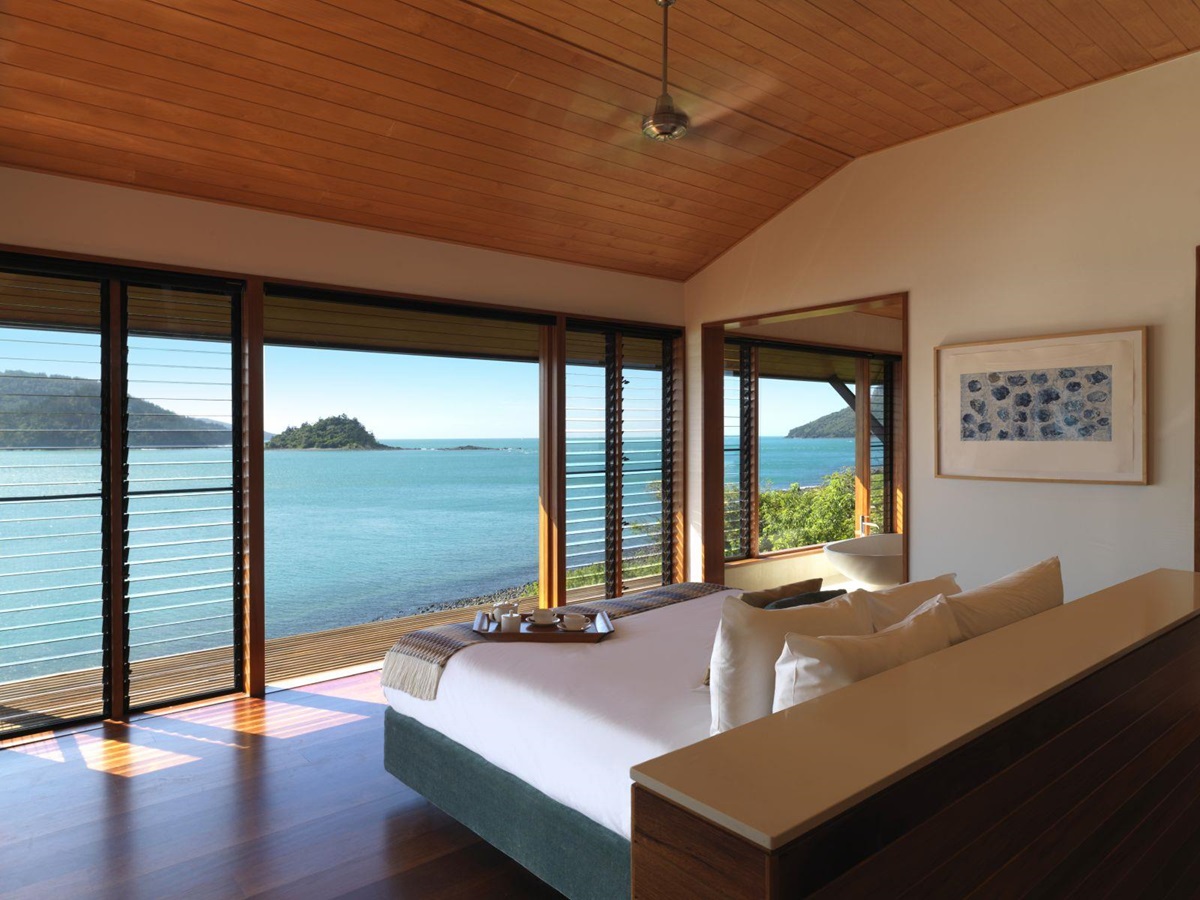 Windward Pavilion bedroom at Qualia, Hamilton Island, Australia