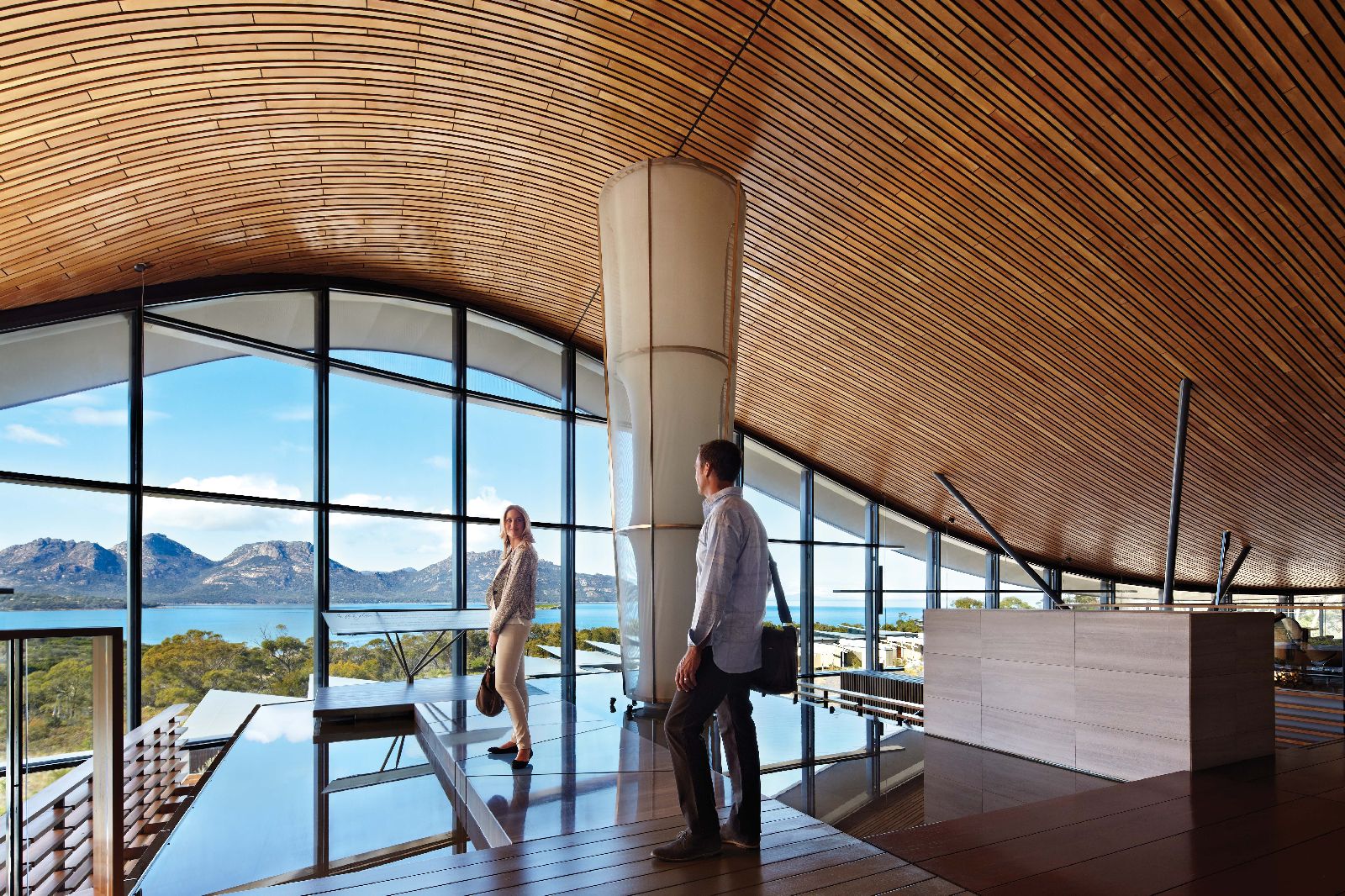 Striking design at the Saffire Freycinet hotel in Tasmania