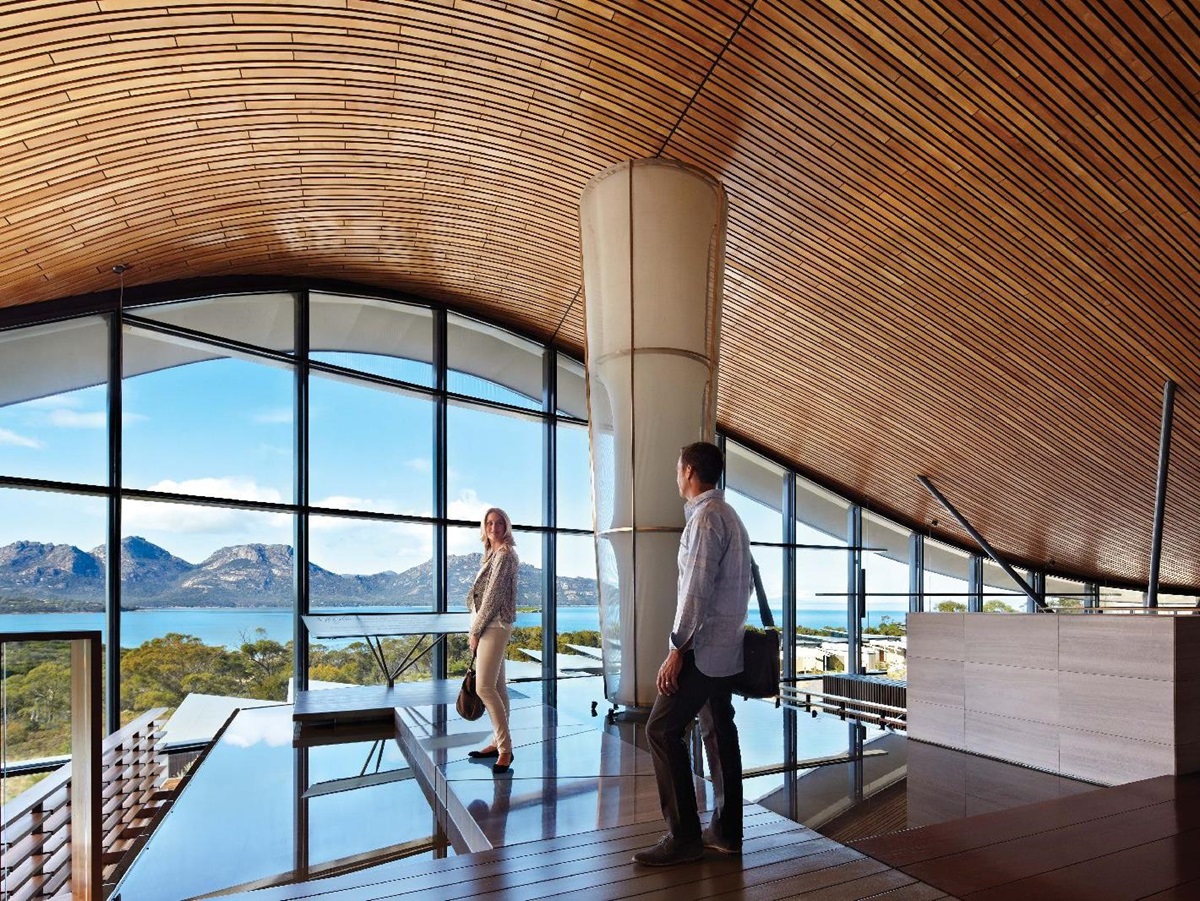 Striking design at the Saffire Freycinet hotel in Tasmania
