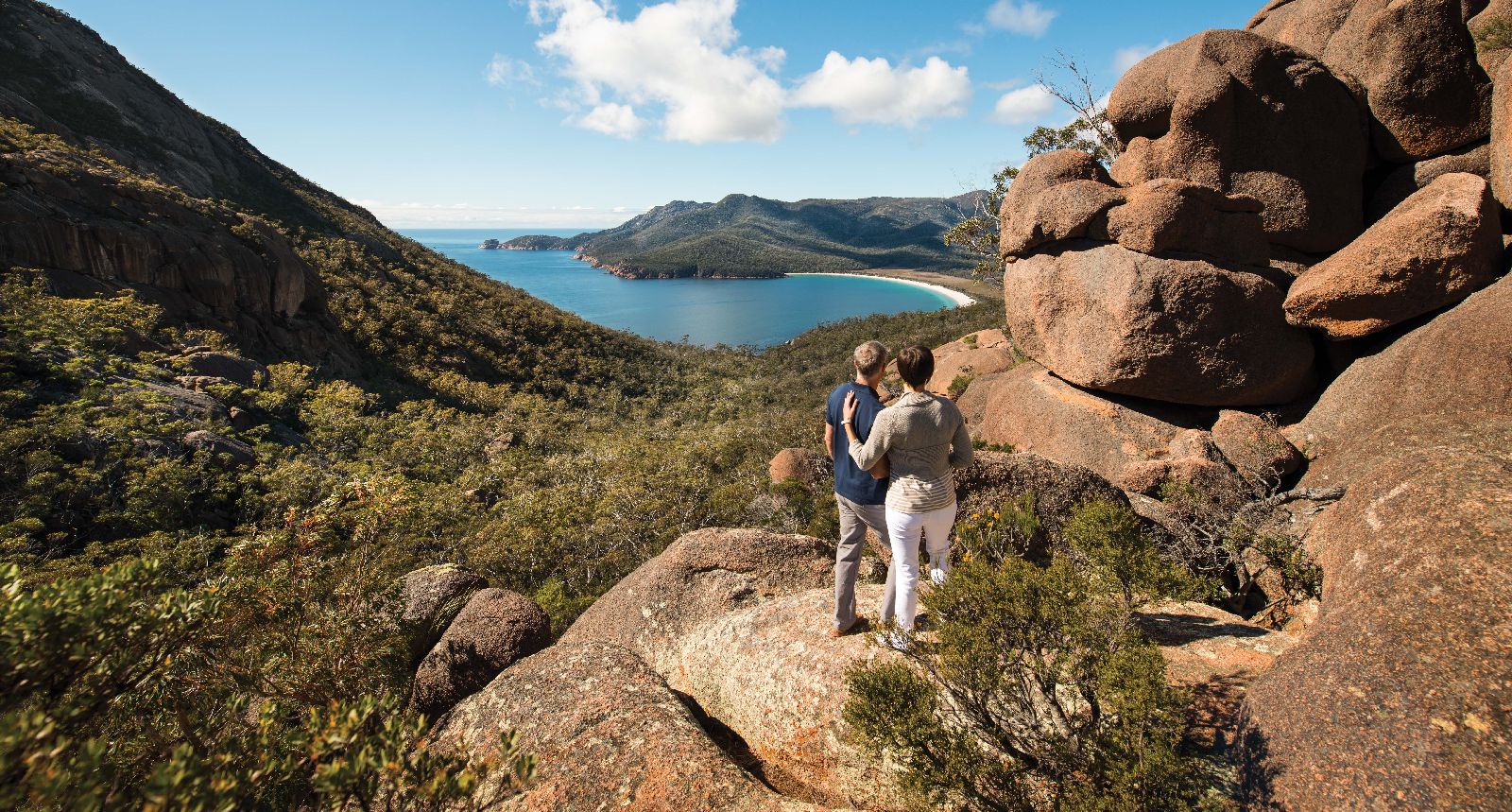 Hike to Wineglass Bay lookout from the Saffire Freycinet hotel in Tasmania