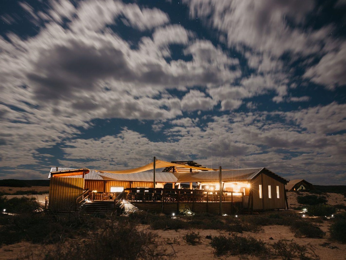 The main lodge at Sal Salis luxury camp in Western Australia