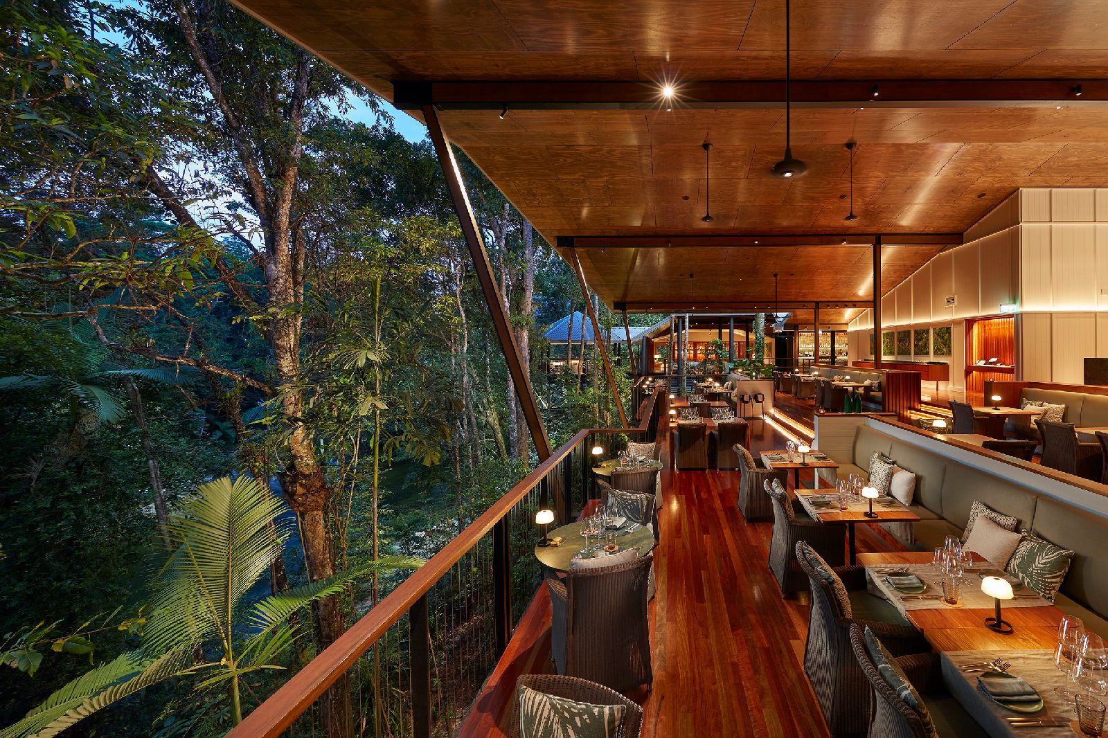 The treehouse restaurant at Silky Oaks Daintree Australia
