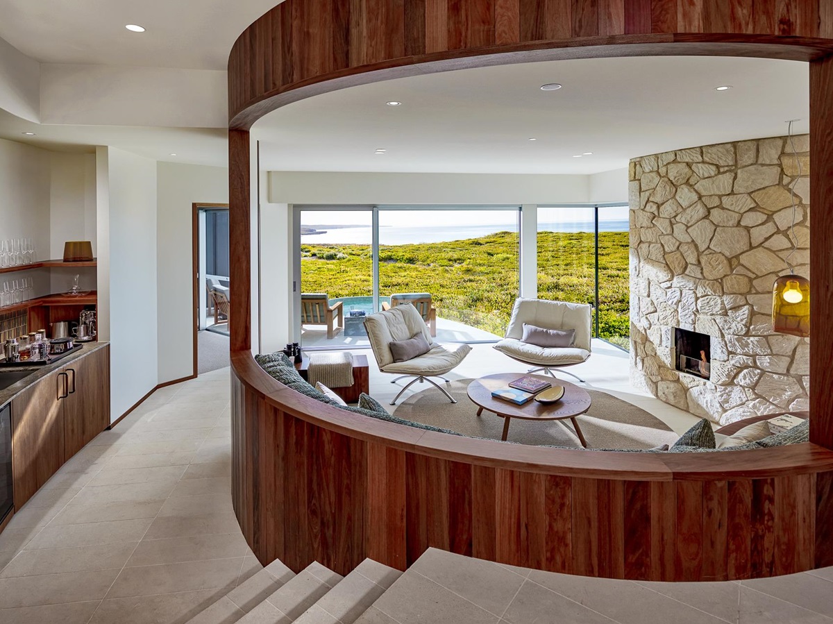 Interior view of the Remarkable Suite at Southern Ocean Lodge