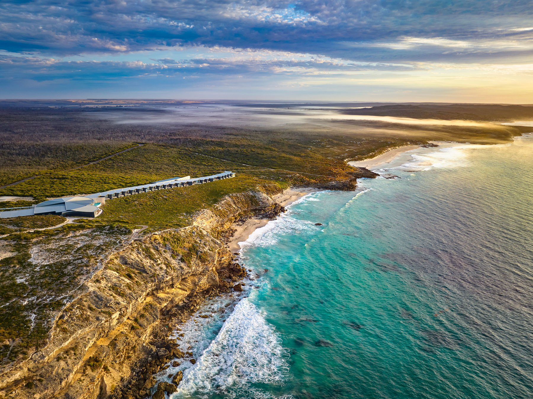 Sunrise over Southern Ocean Lodge