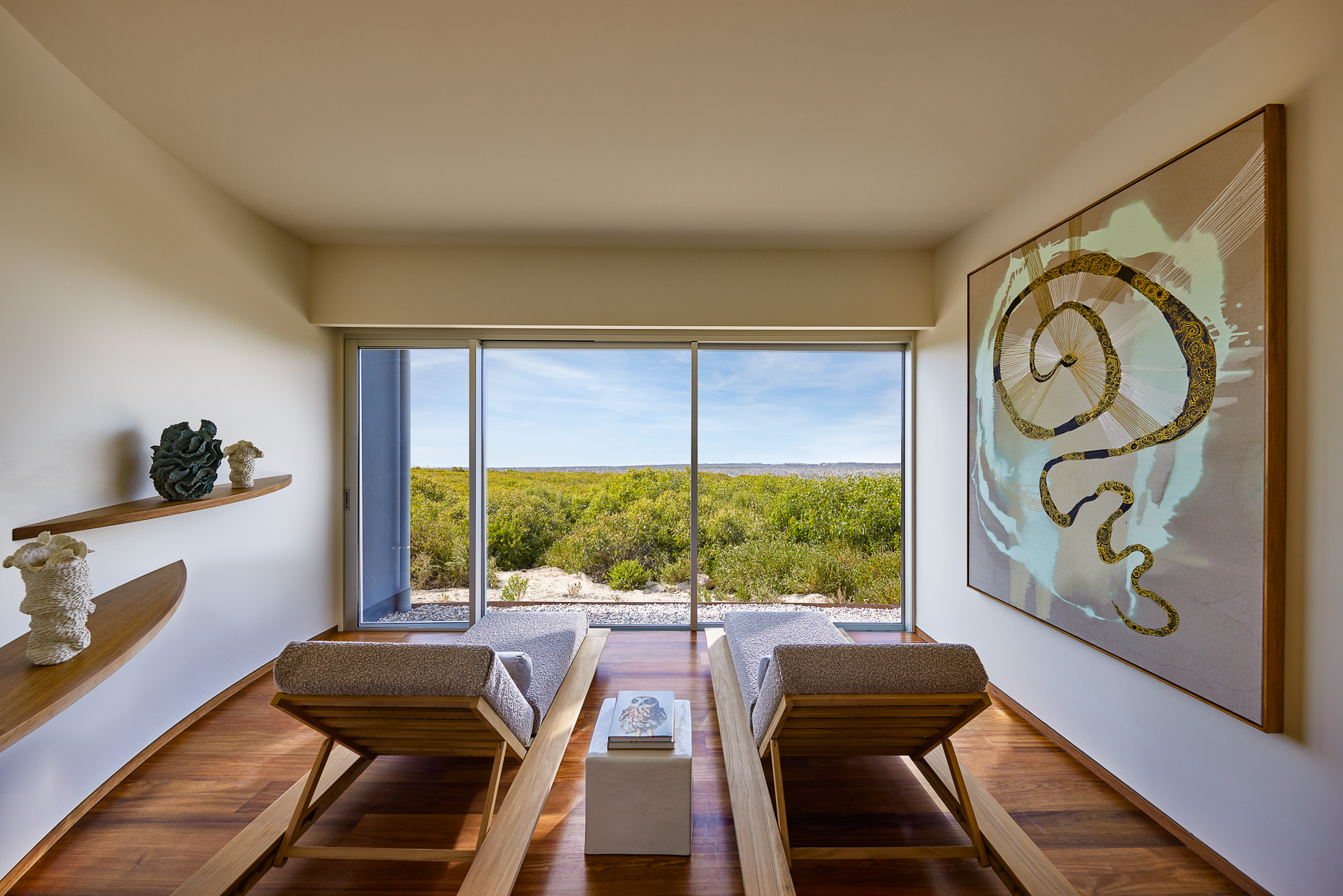 A spa treatment room at Southern Ocean Lodge