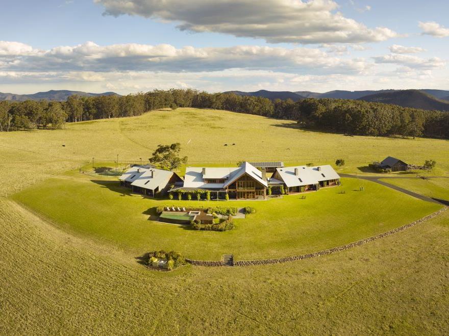 Aerial view of Spicers Peak Lodge in Australia