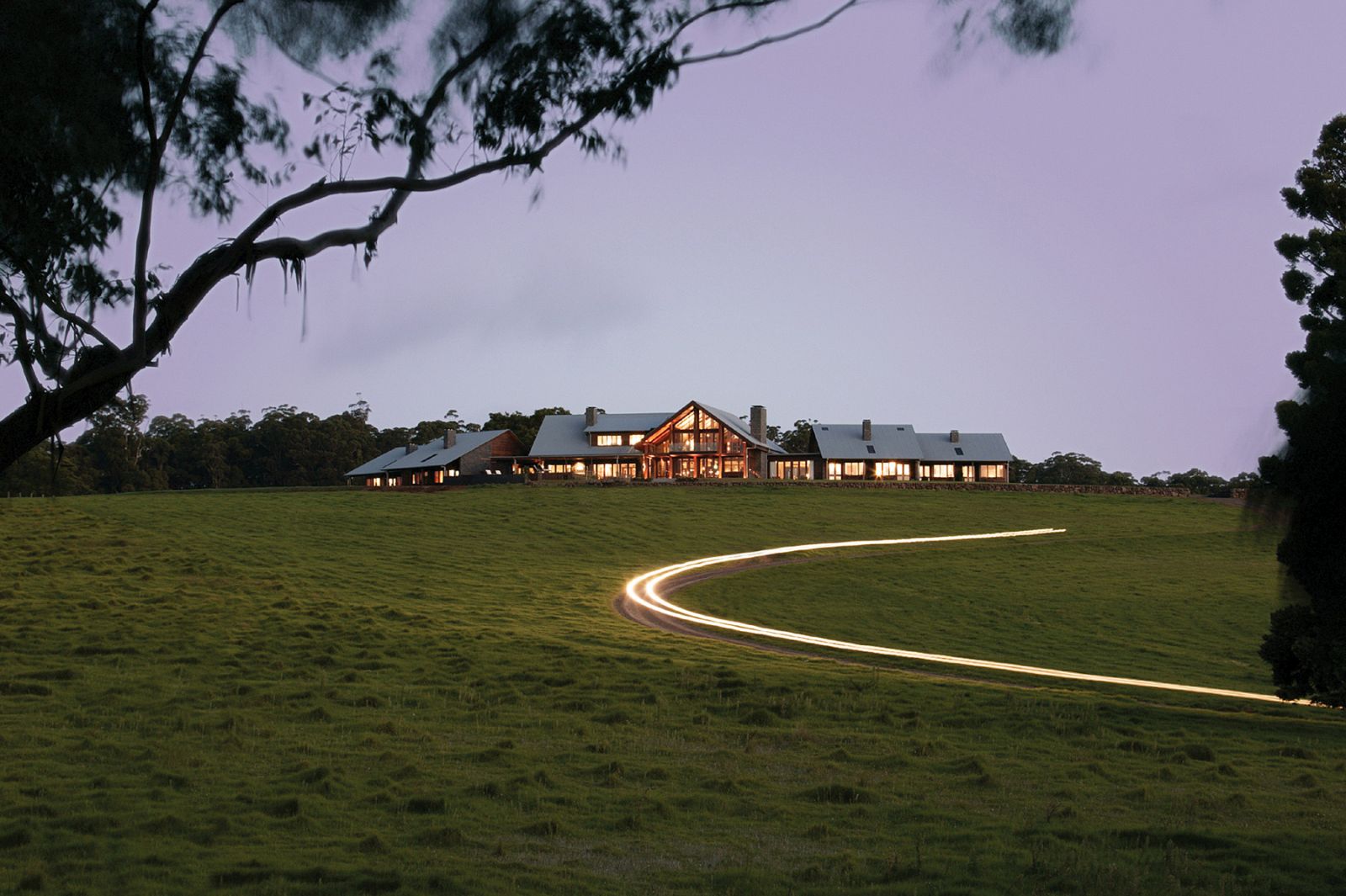 Dusk at Spicers Peak Lodge in Australia 