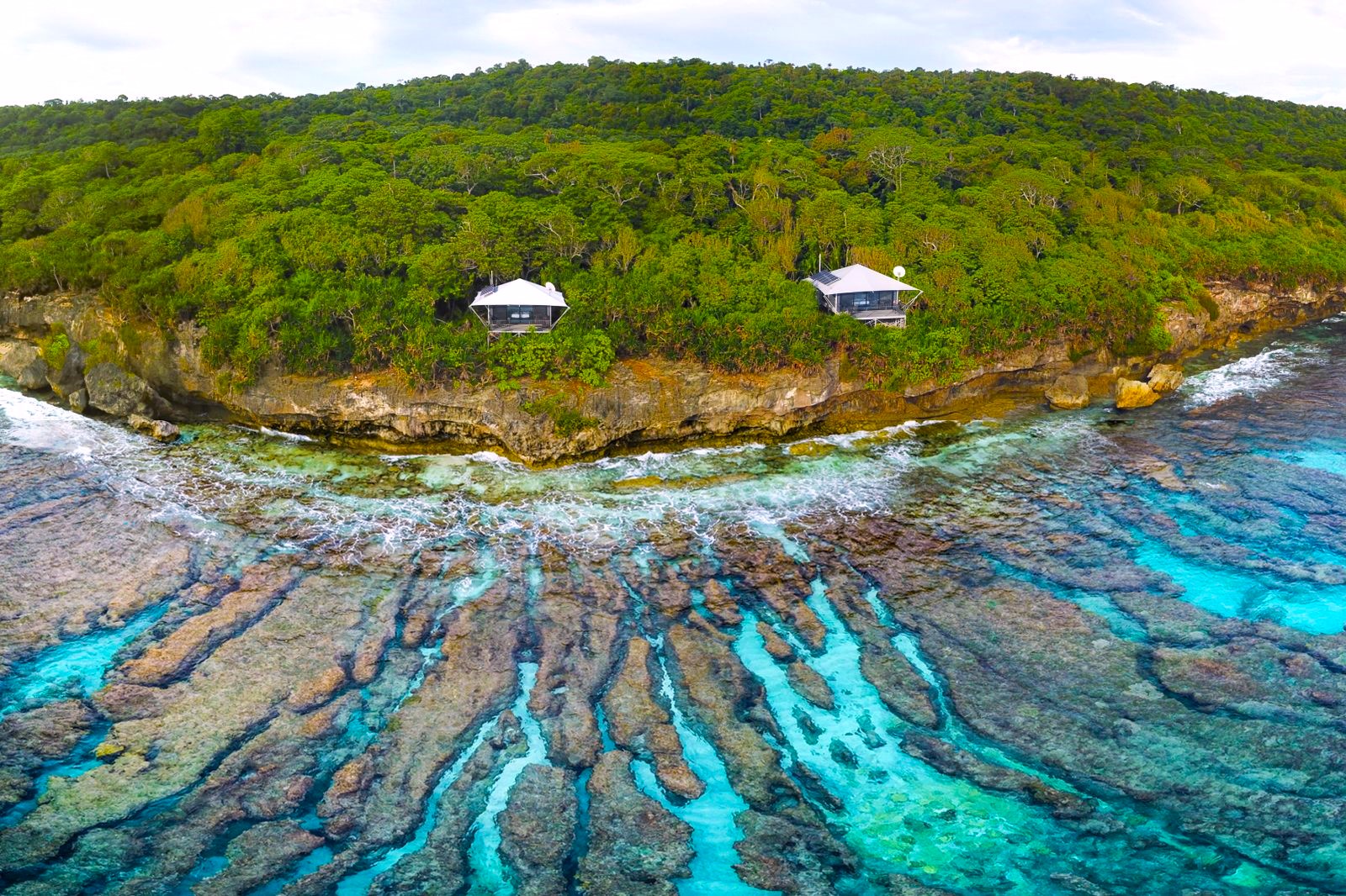 Exterior view of Swell Lodge on the west coast of Christmas Island