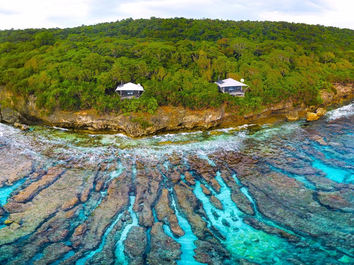 Exterior view of Swell Lodge on the west coast of Christmas Island