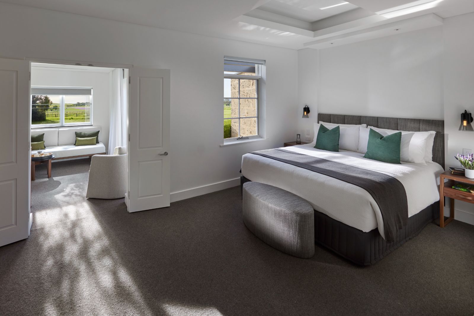 The Stonewall Suite bedroom at The Louise Lodge in Australia