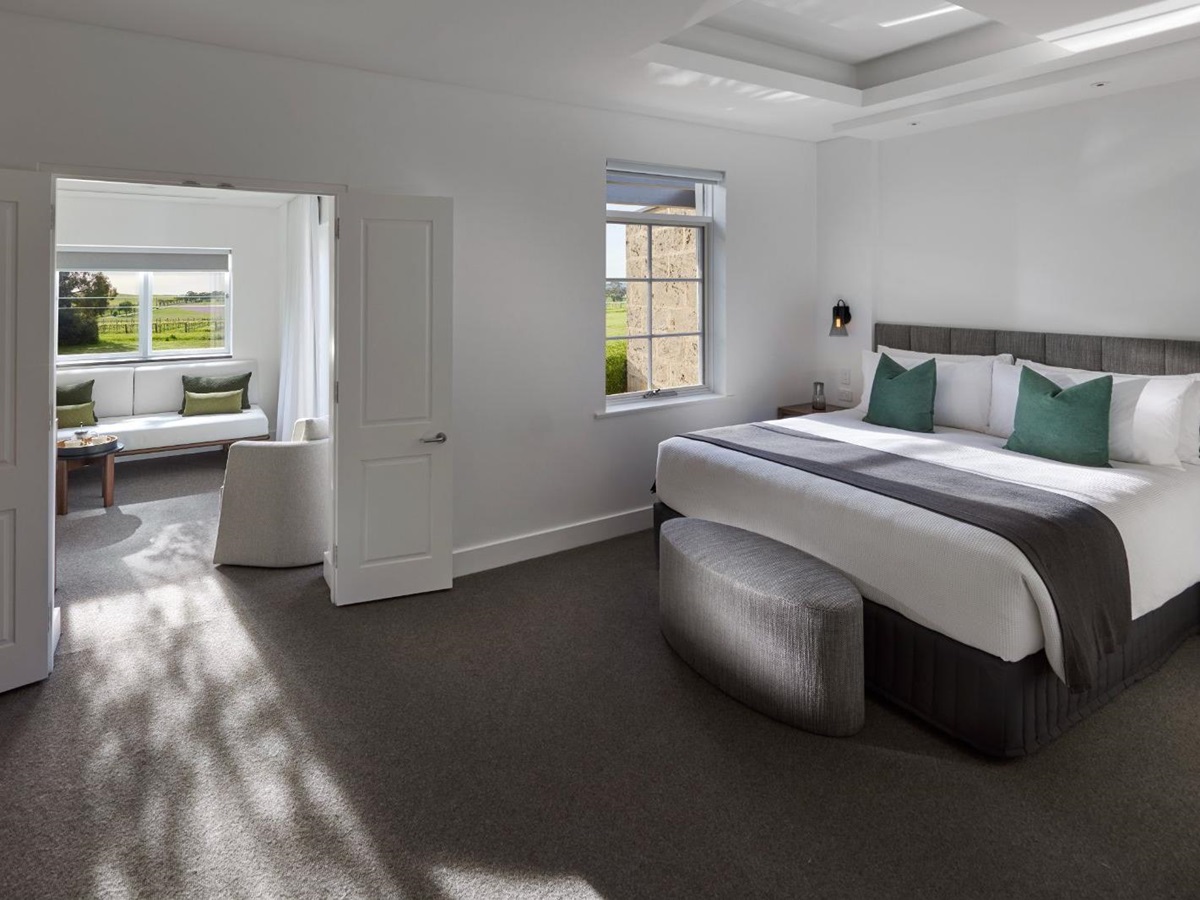 The Stonewall Suite bedroom at The Louise Lodge in Australia