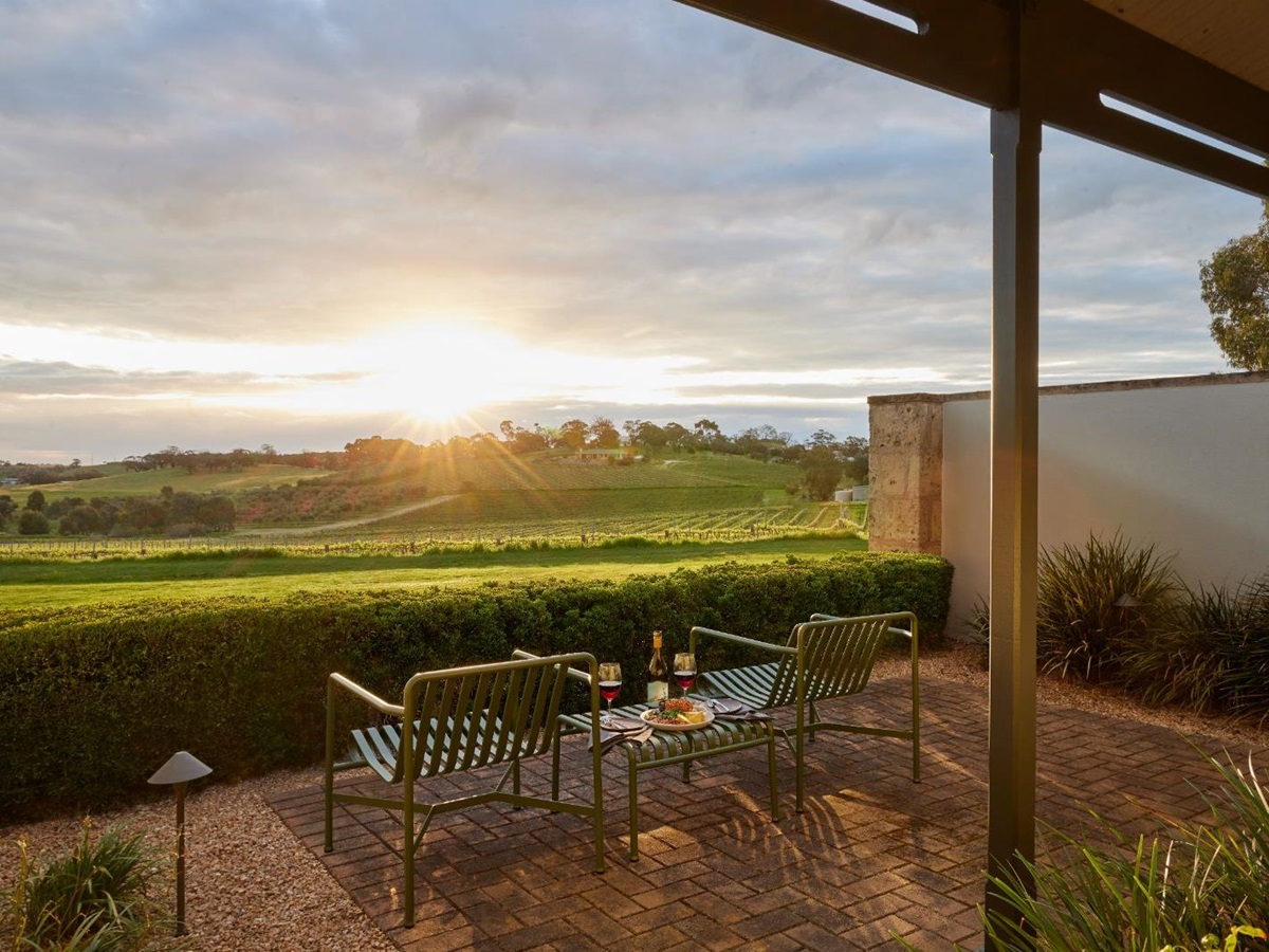 Guest suite terrace at The Louise Lodge in Australia