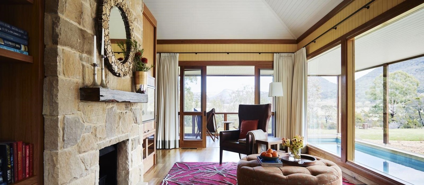 Heritage Villa Living Room at Wolgan Valley in Australia