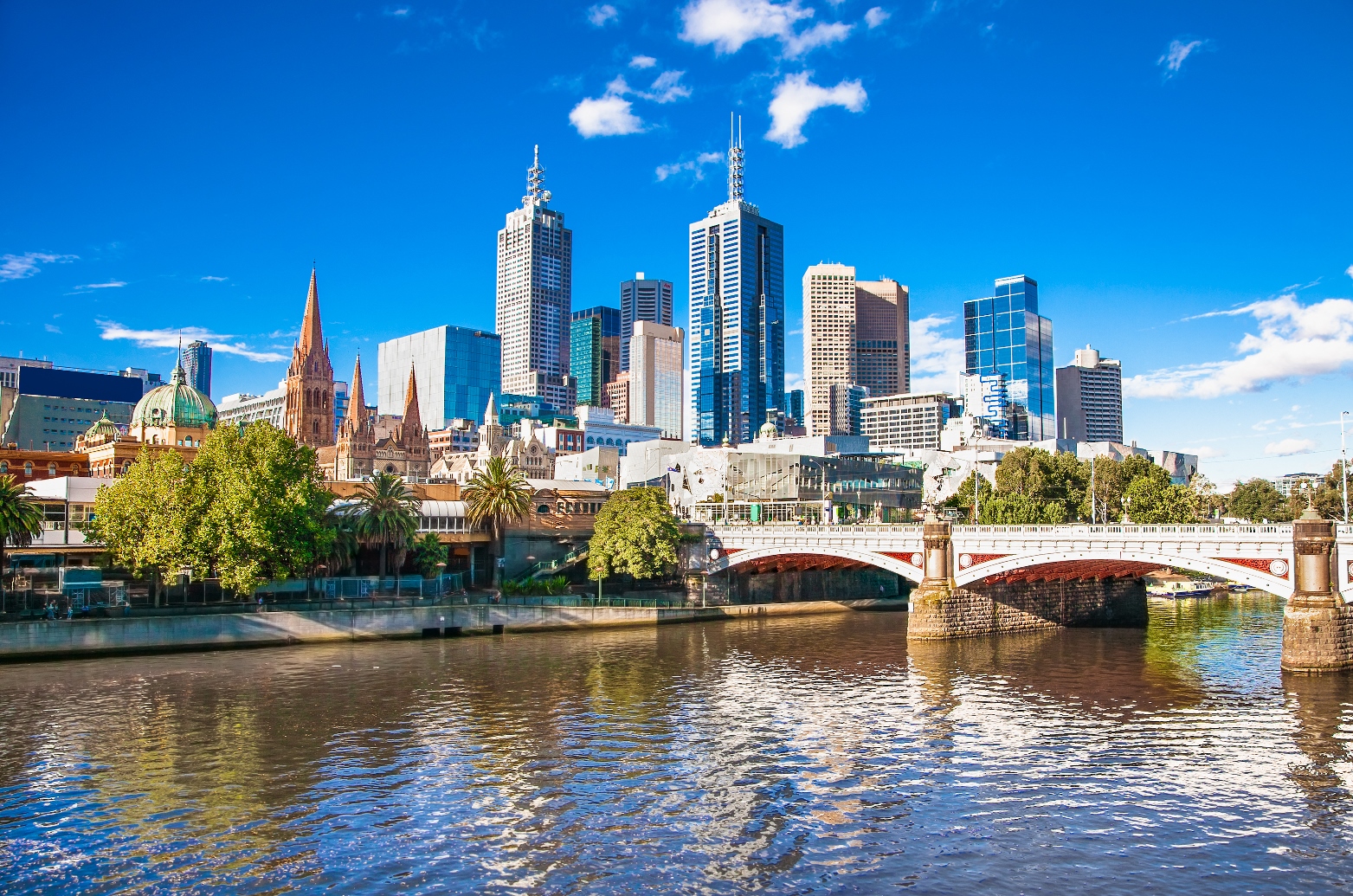 The skyline of Melbourne