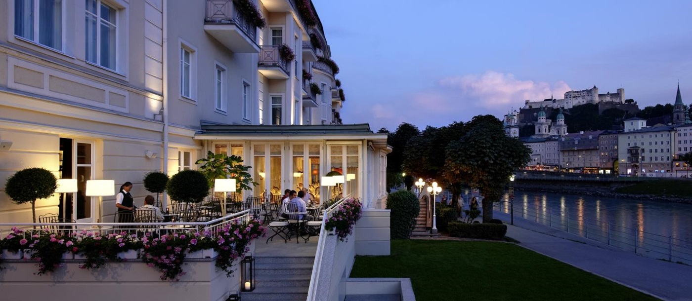 Terrace of the Hotel Sacher Salzburg