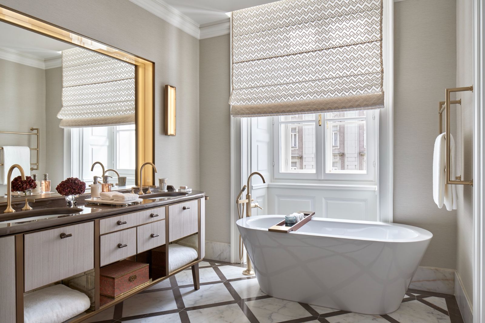 Guest suite bathroom at the Rosewood Vienna in Austria
