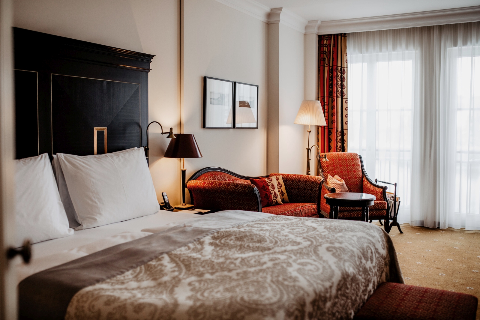 Grand Deluxe Room at luxury hotel Schluss Fuschl in Austria